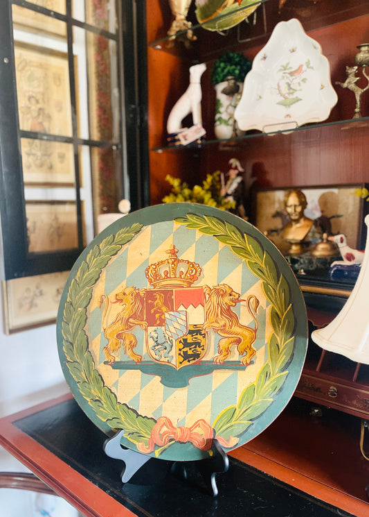 European Coat of Arms, Royal Decor, Lions and Crown