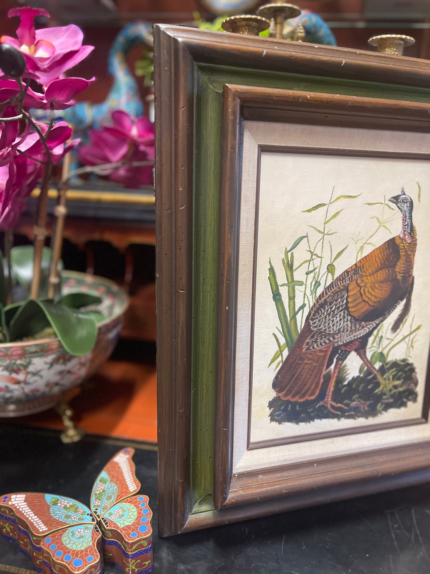 Original Painting of the 1949 Audubon Wild Turkey, Vintage, Artist Unknown