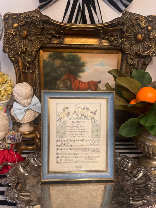 Eho! Eho! Eho! Nursery Rhymes From France, Framed Bookplate