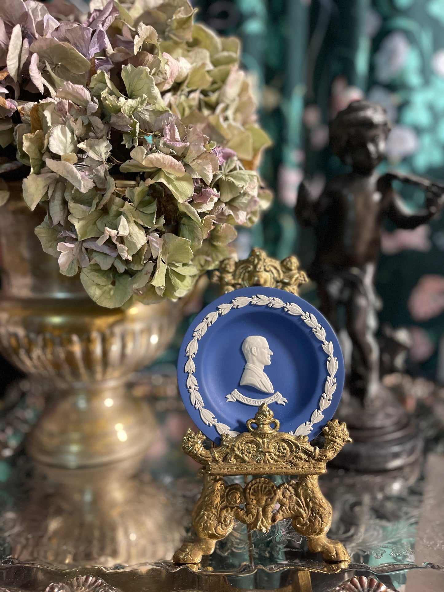 Wedgwood Duke of Edinburgh Cobalt Jasperware Small Plate