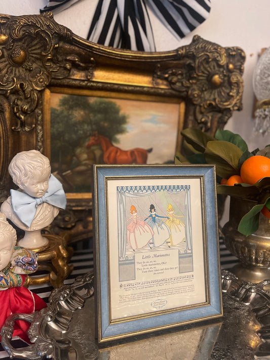 Little Marionettes, Bookplate Nursery Friends From France, Framed