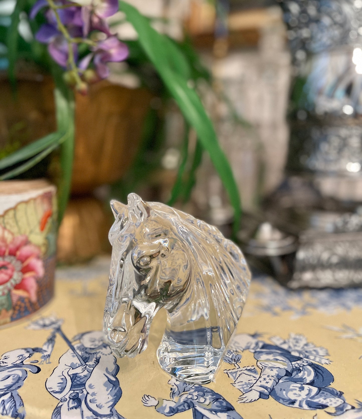 Vintage Waterford Crystal Horse Bust, Equestrian Horse Decor