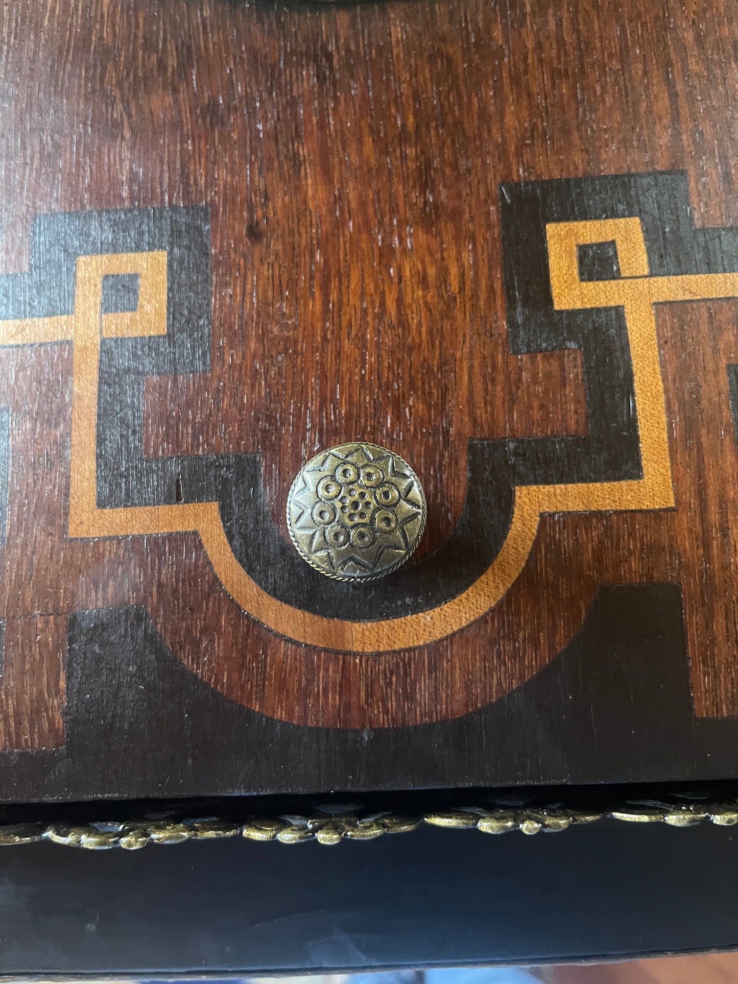 Antique Neoclassical Jardiniere Planter Table with Ormolu Detail and Painted Porcelain, Napoleon III, French Antique, Bronze, Estate Decor