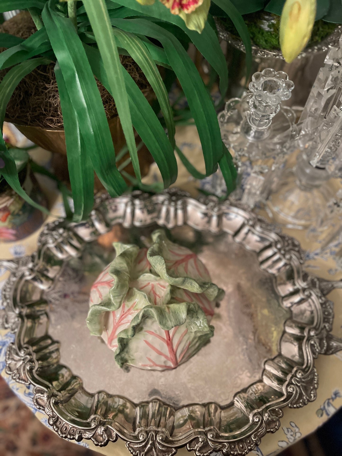 Kaldun & Bogle French Garden Large Cabbage Tureen Hand-painted