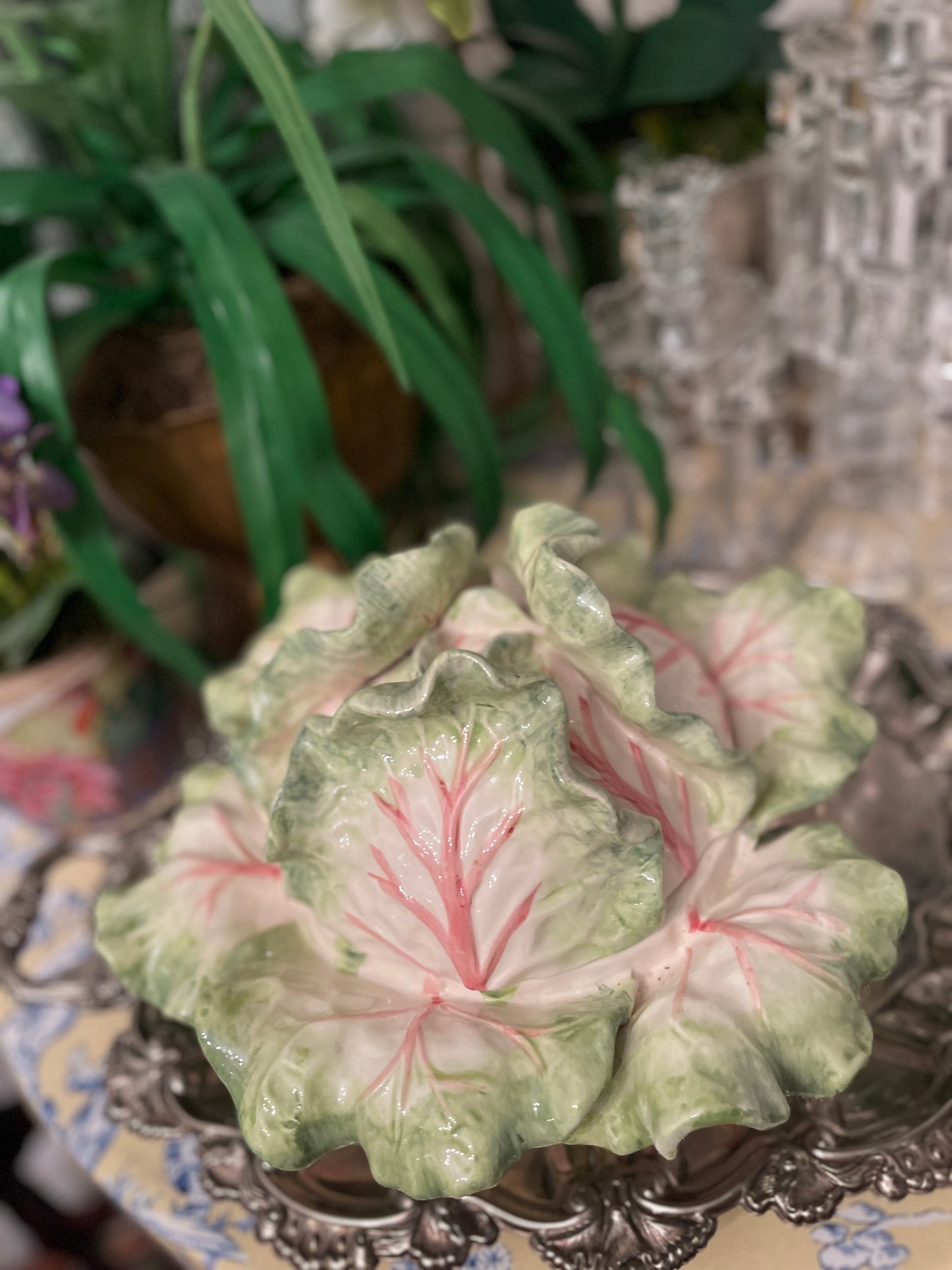 Kaldun & Bogle French Garden Large Cabbage Tureen Hand-painted