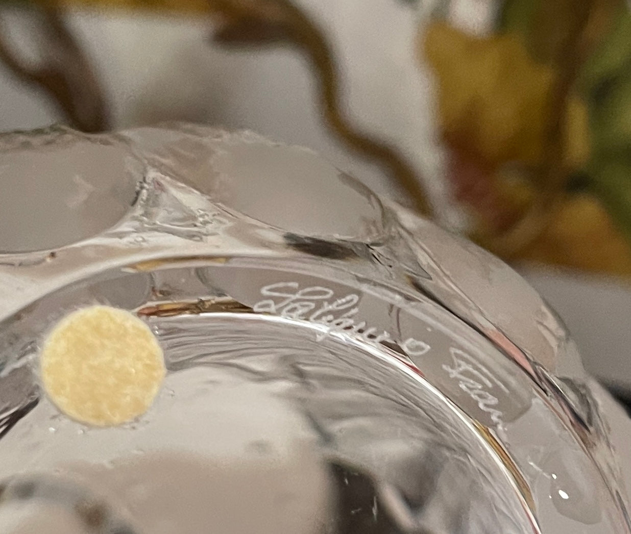 Lalique France Sandrift Shell Vase, Signed Lalique France, Vintage Estate Decor