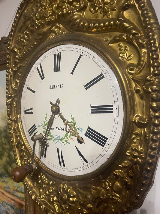 French Morbier Comtoise Clock, Estate Decor
