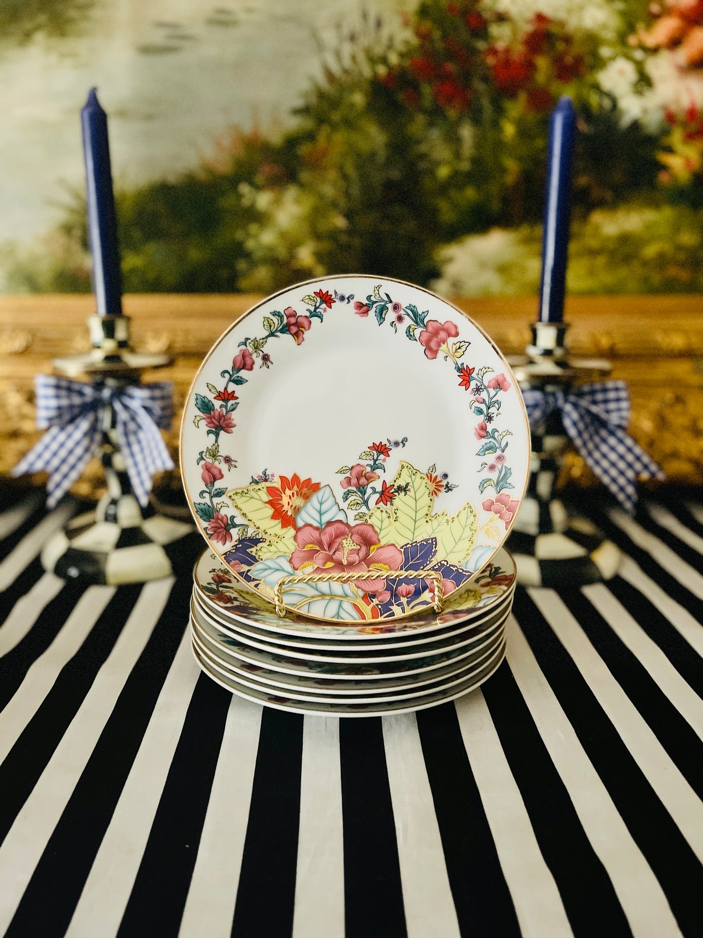 Imperial Leaf Tobacco Leaf Salad/Dessert Plates- Sold in Pairs