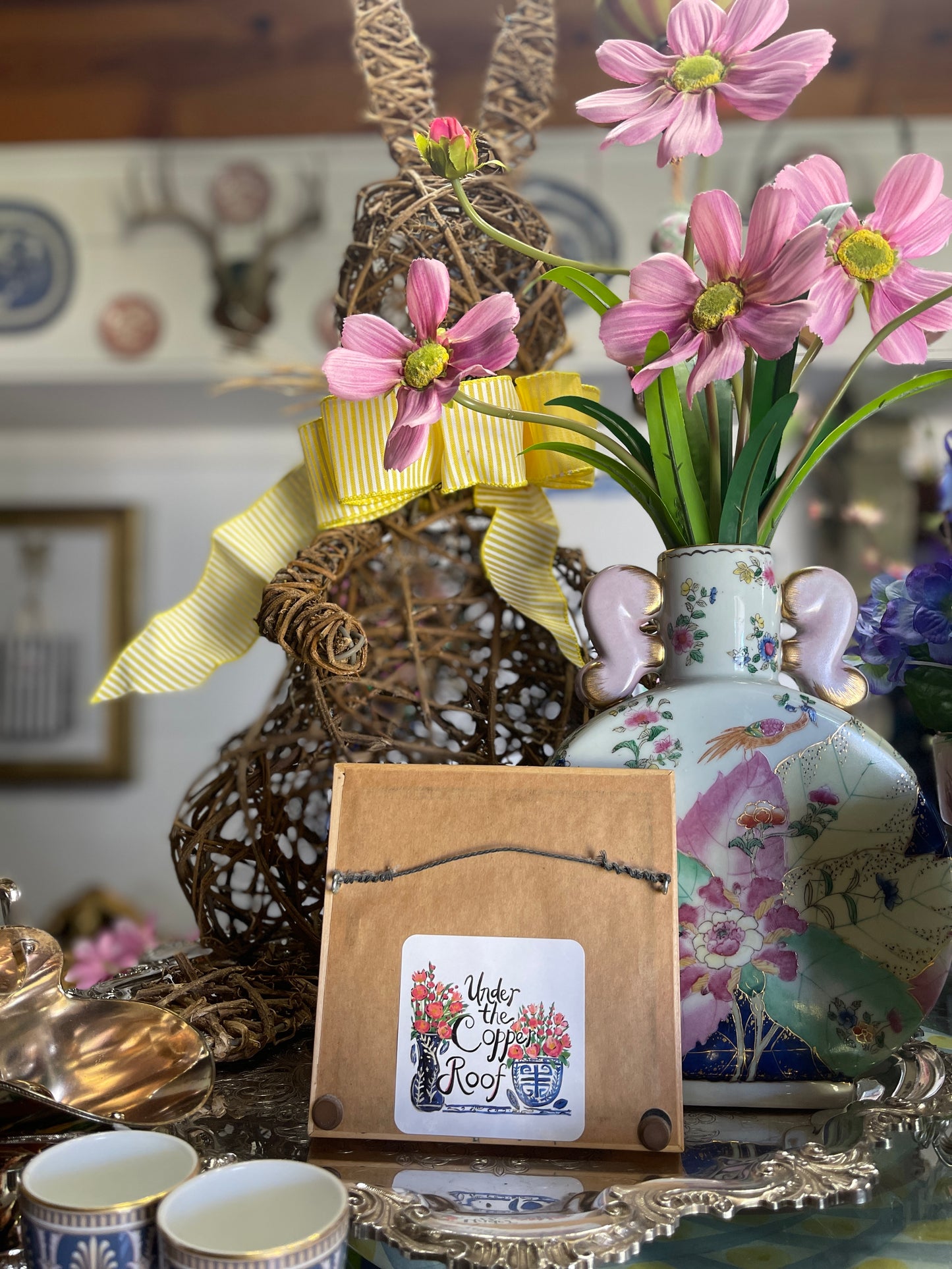 Vintage Strawberry Needlepoint, Professionally Framed