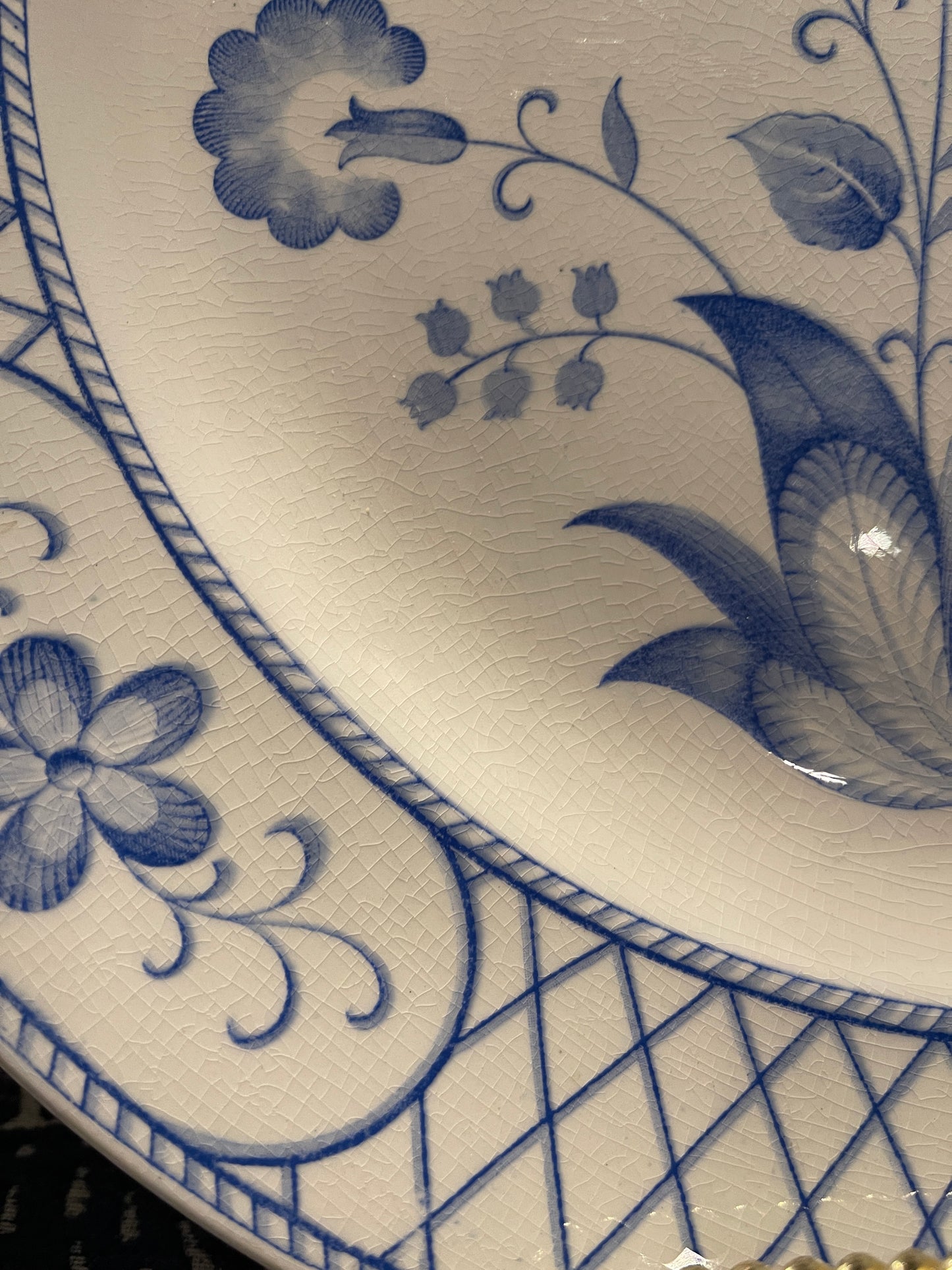 Vintage Blue and White Rörstrand Sweden ‘Fågel Blå’ or Blue Bird Platter