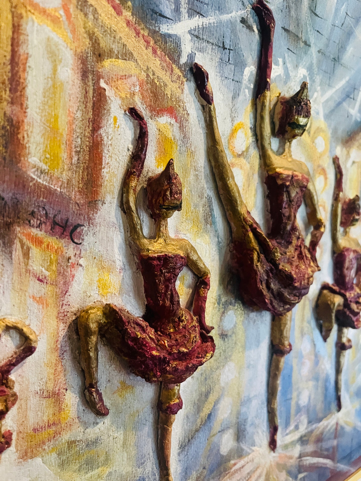 Original Painting with Paper Mache