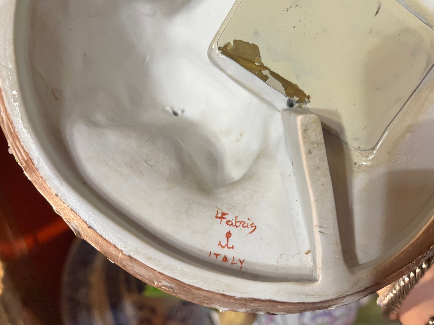 Luigi Fabris (Fabris Italy) Porcelain Lace Lady Figurine | Romantic Italian Figural Scene | Applied Flowers