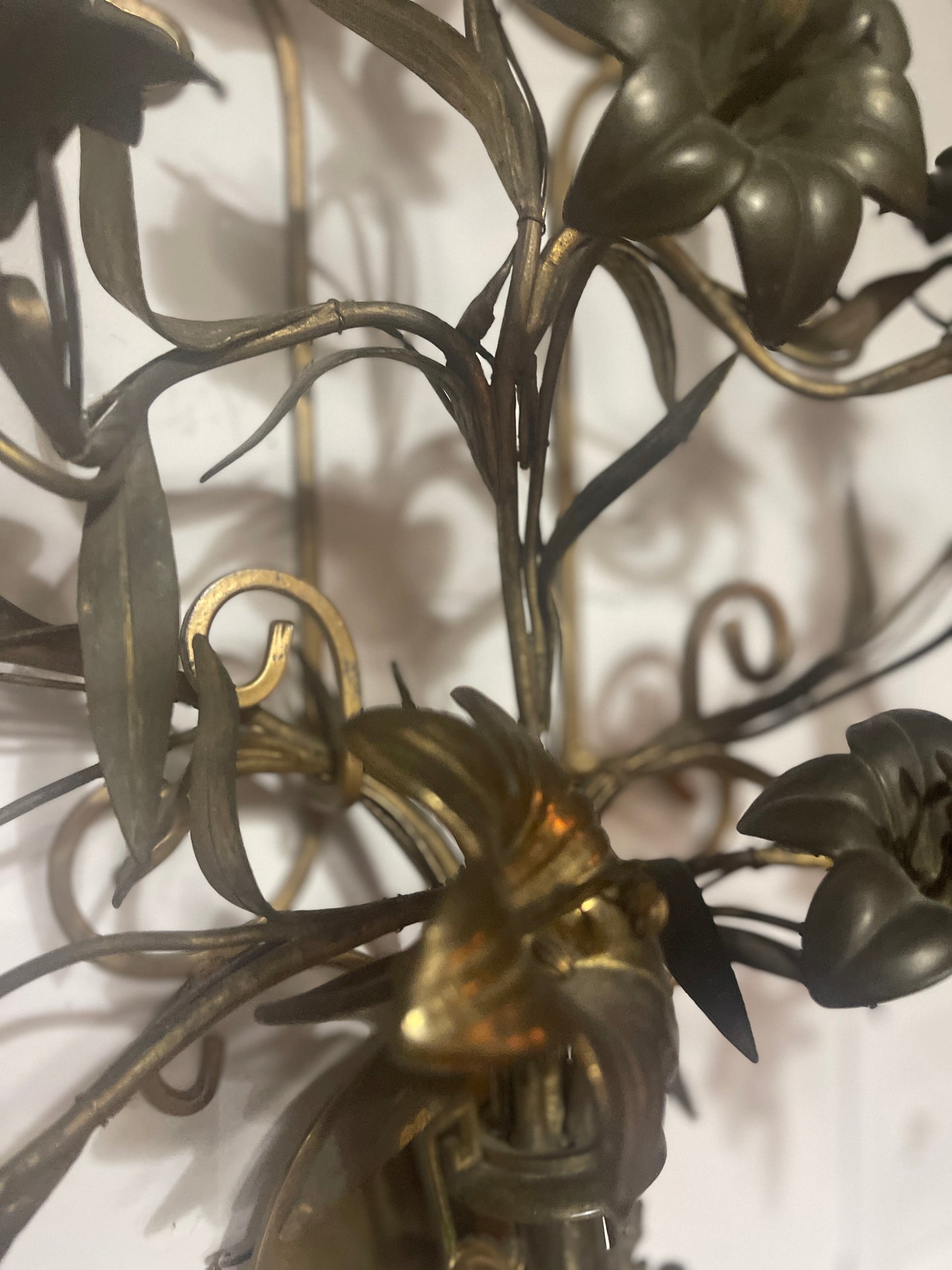 Late 19th Century French Bronze Candelabra Style Wall Sconces, Cheub Urns