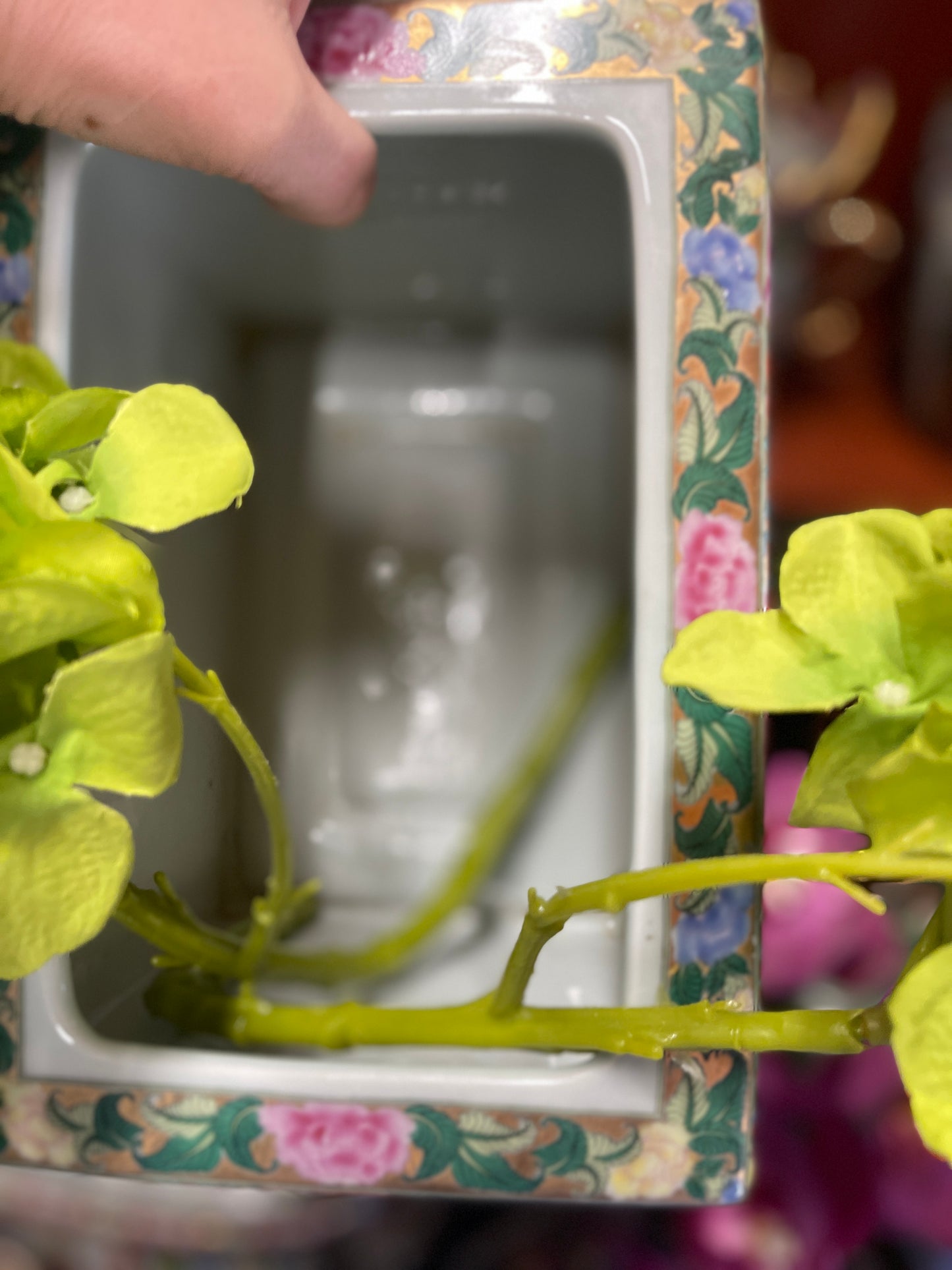 Famille Rose Block Planter