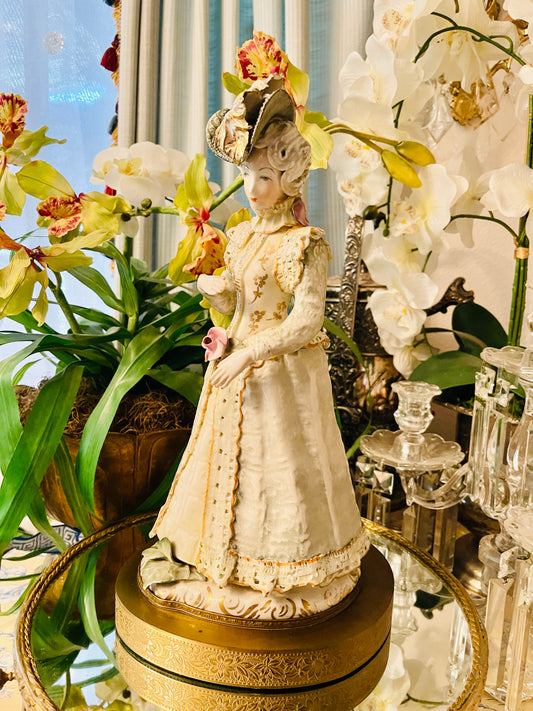 Large Vintage Cordey Porcelain Statuette on Riser – 15”