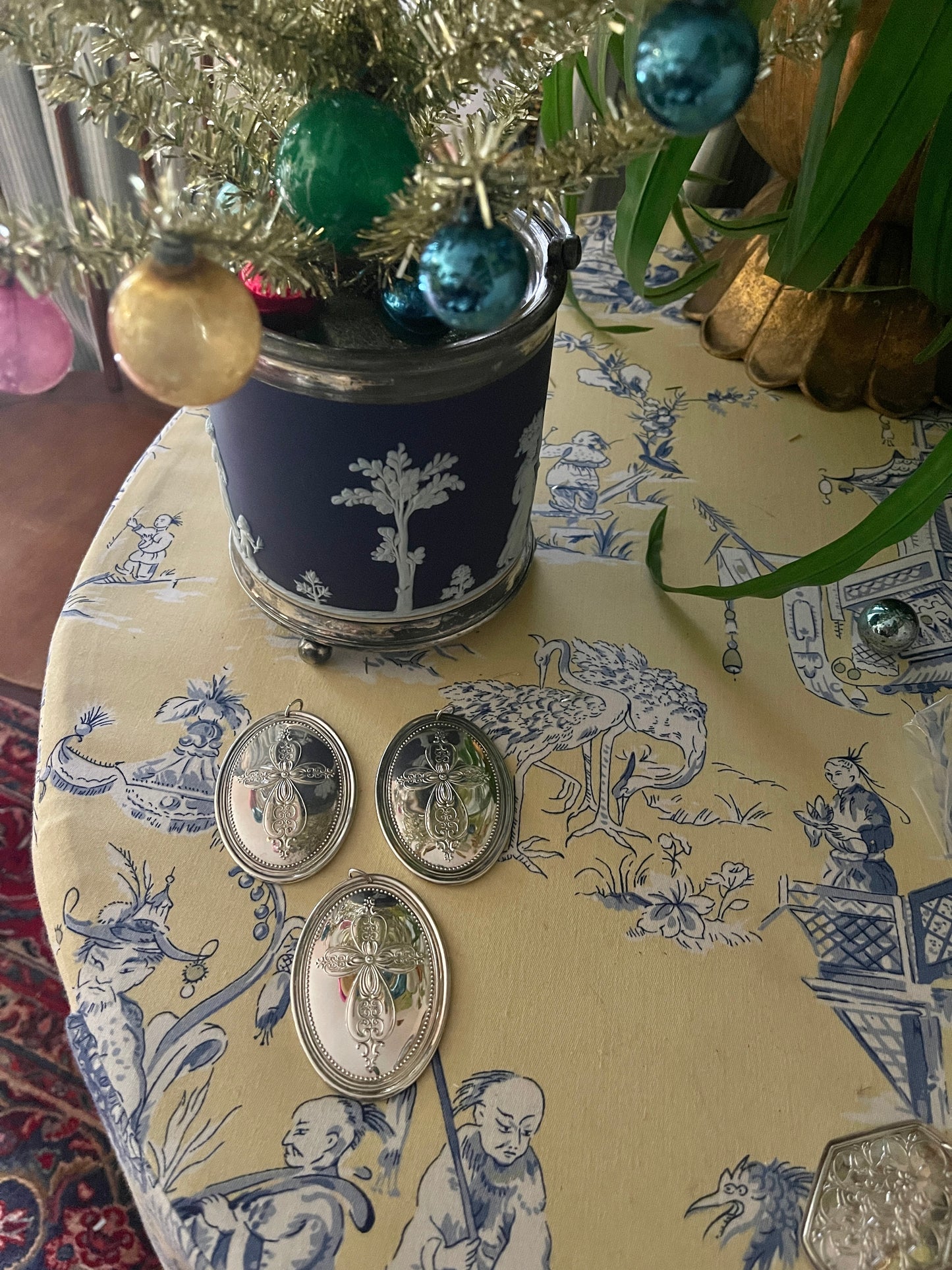 Sterling Two Turtle Doves Twelves Days of Christmas 1972 Vintage Ornament, Towle