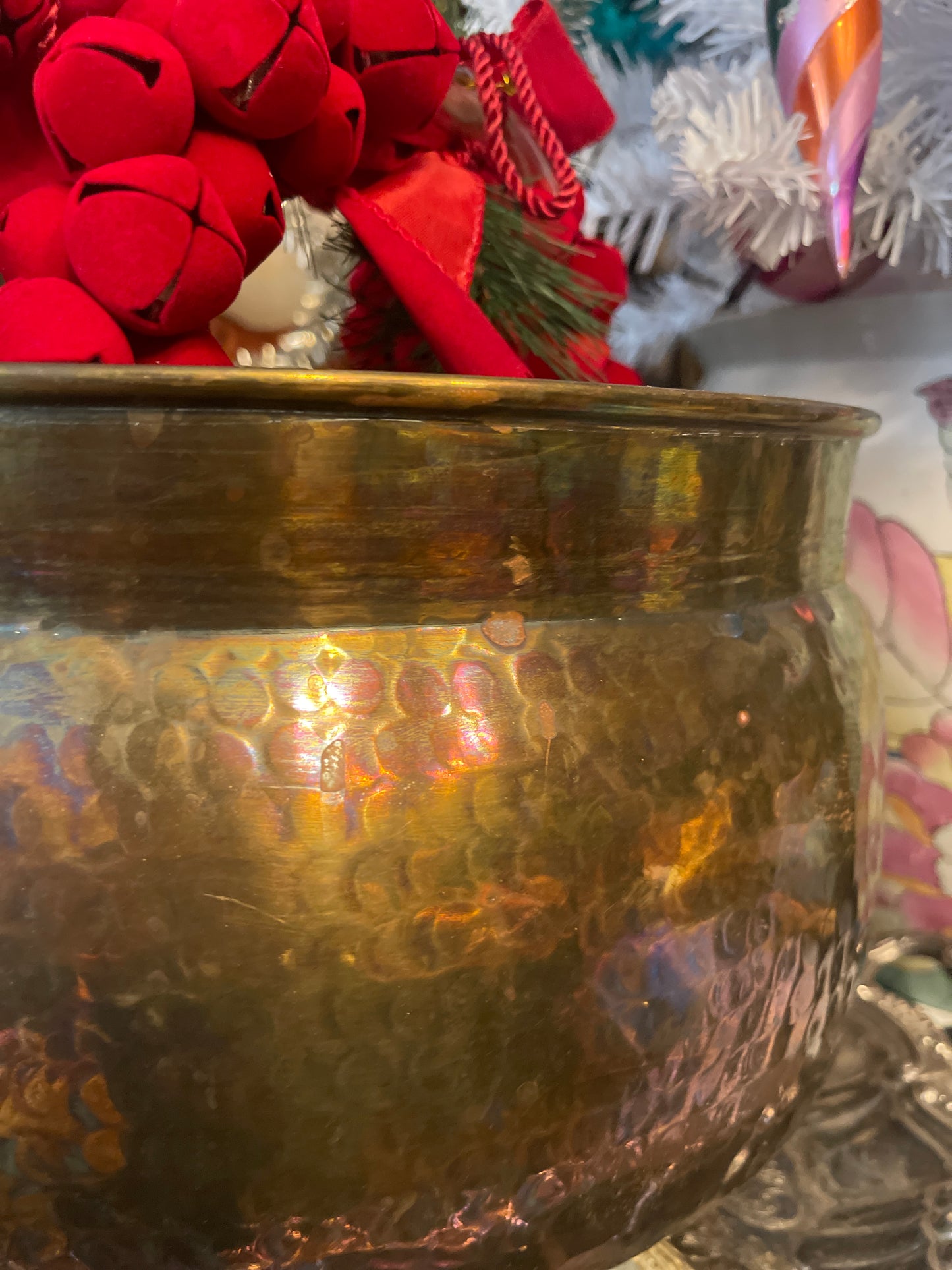 Brass Empire Vessel with Lions Heads and Paw Feet