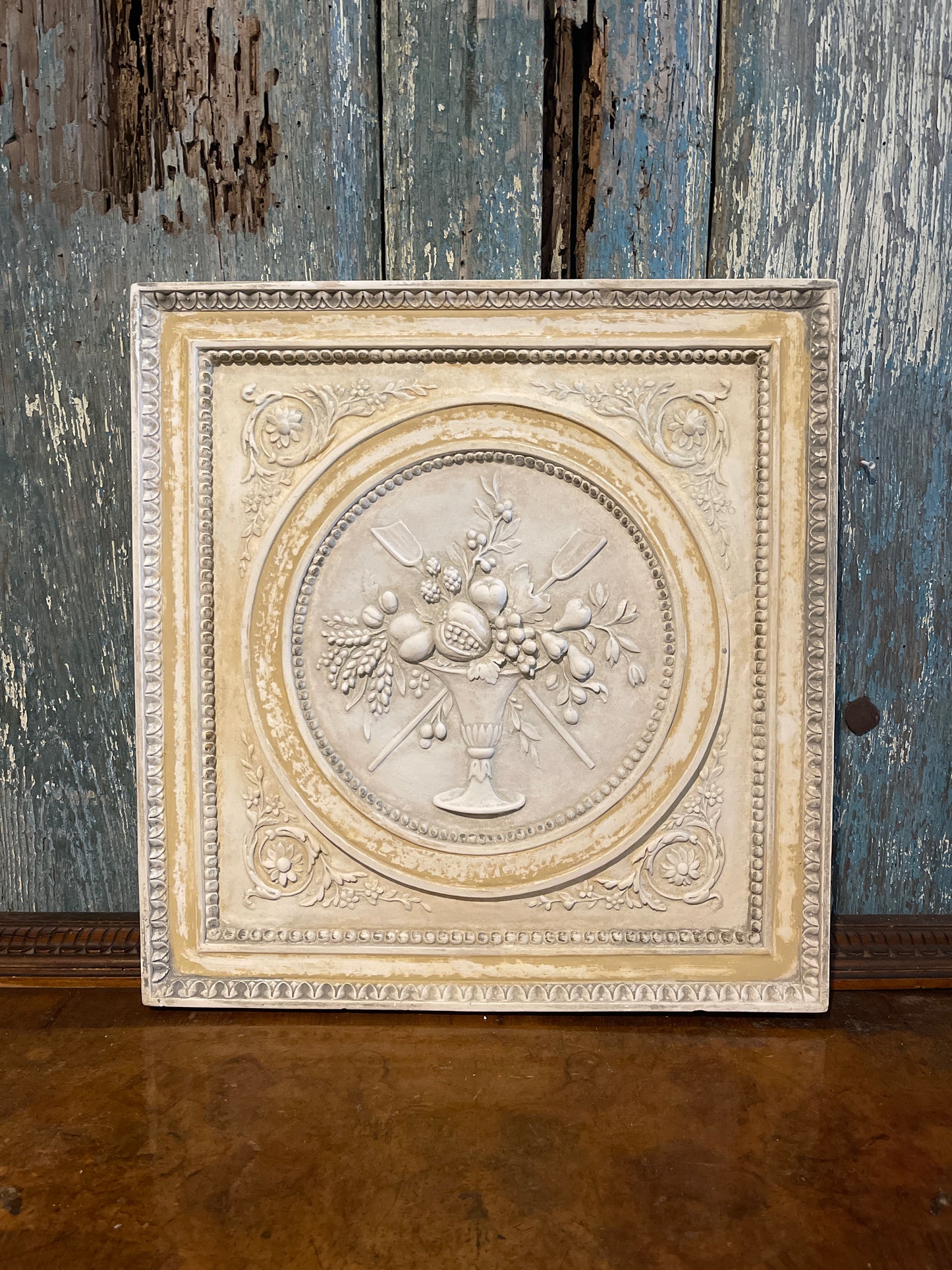 French Wall Plaque, Beautifully Detailed, Vintage