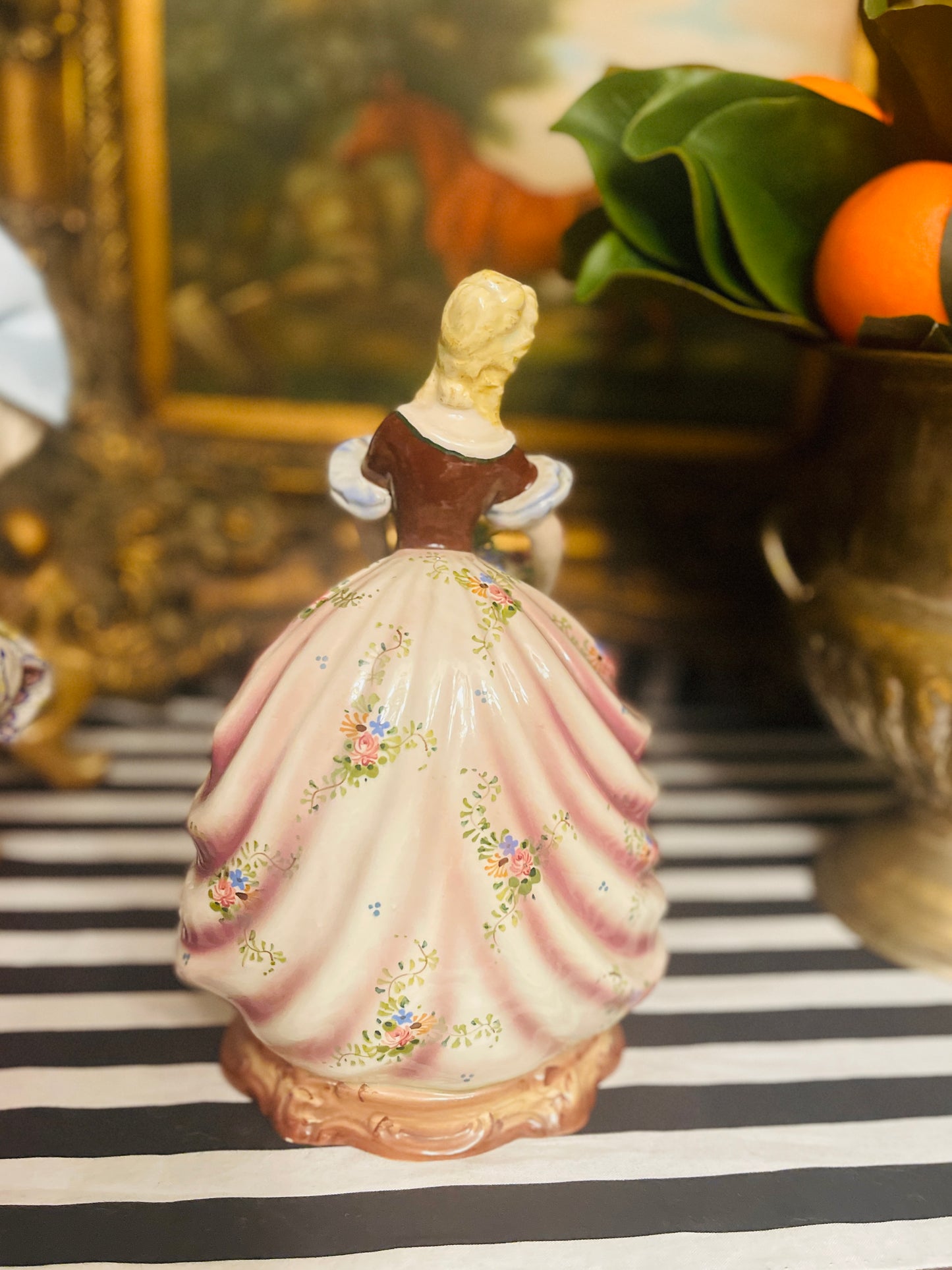 Italian Statutte, Lady with Flowers