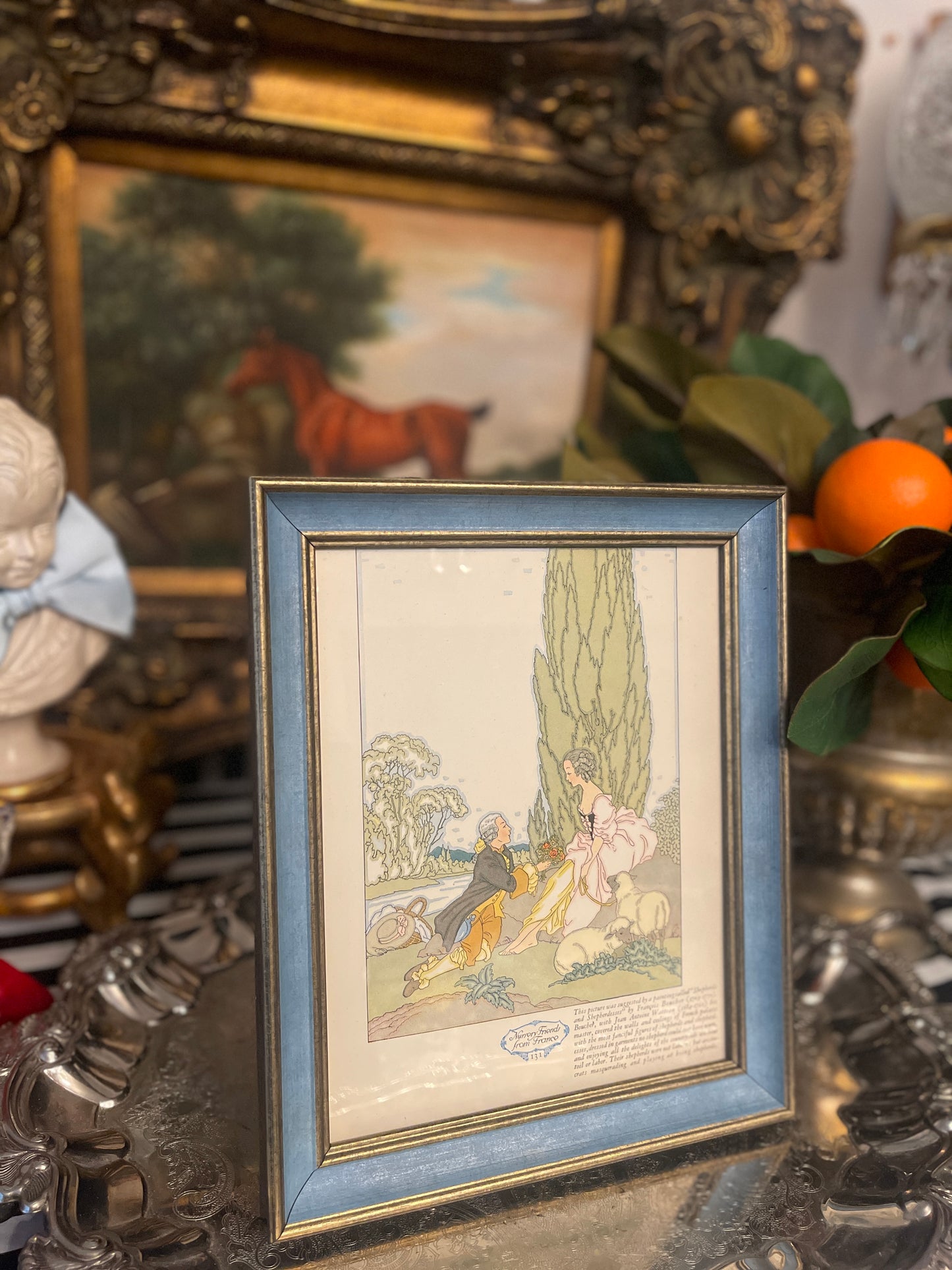 Nursery Rhymes from France, Framed Bookplate