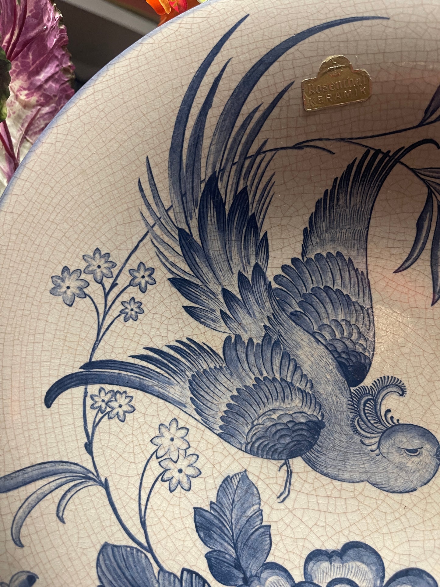 Blue Bird Rosenthal Bowl, Made in Germany, Circa 1940s