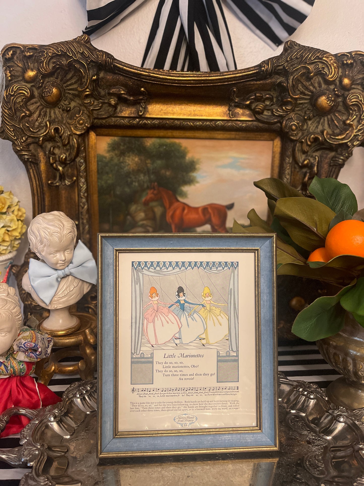 Little Marionettes, Bookplate Nursery Friends From France, Framed
