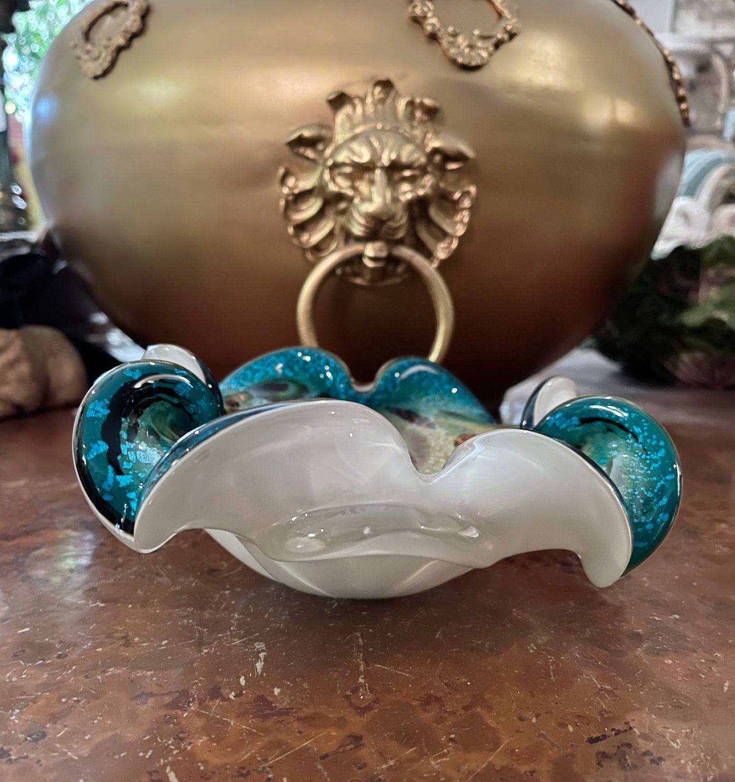 Dino Martens Murano Tutti Frutti Bowl, Made in Italy, Mid Century Italian Glass
