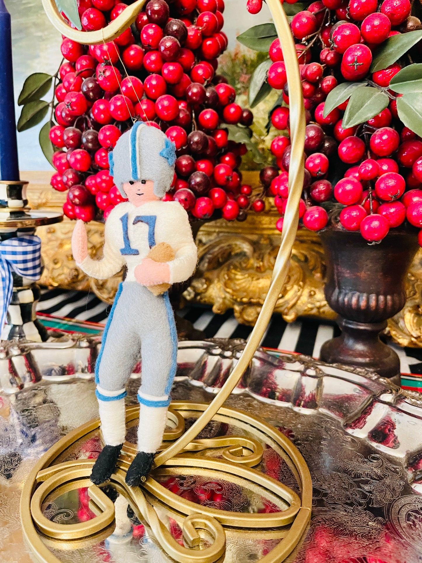 Vintage Hand Crafted Dallas Cowboys Dandy Don Meredith Ornament