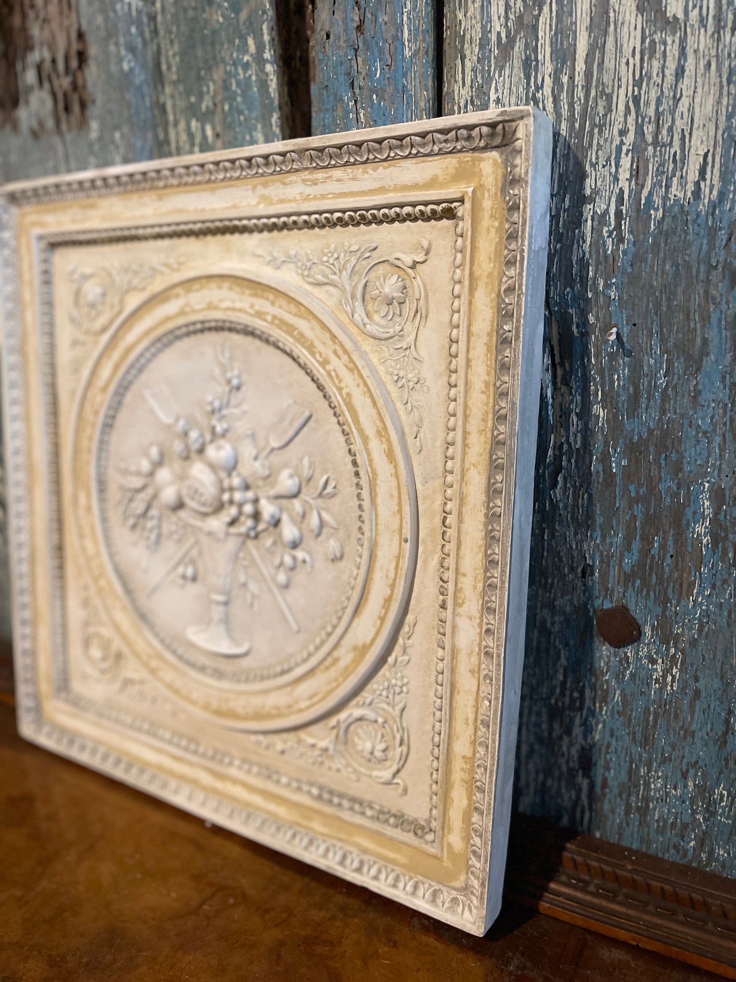 French Wall Plaque, Beautifully Detailed, Vintage