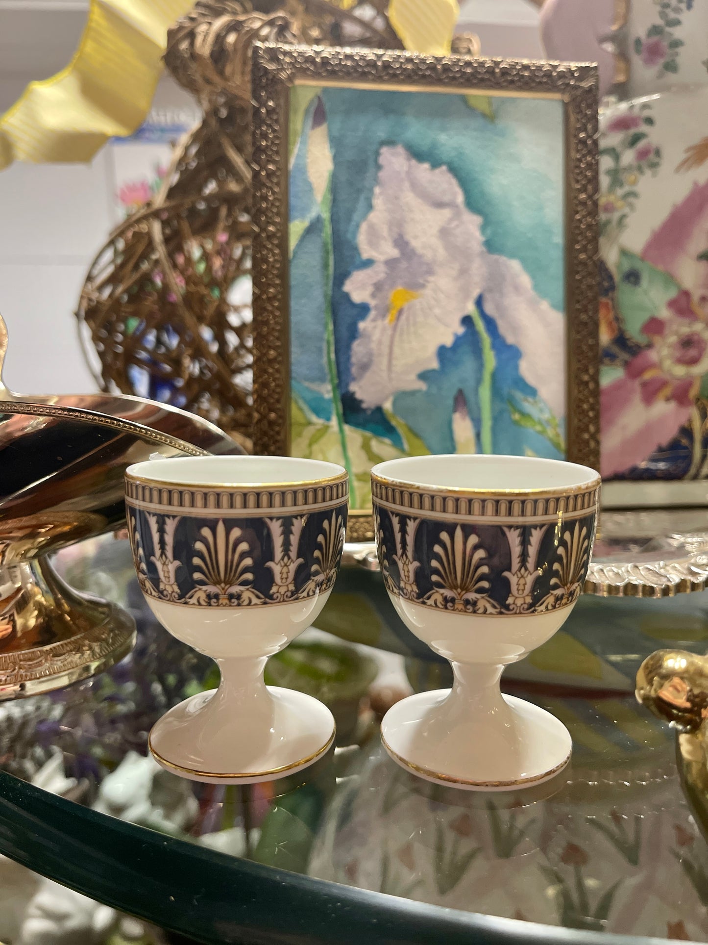 Wedgwood Beresford Egg Cups, Set of Two, Vintage