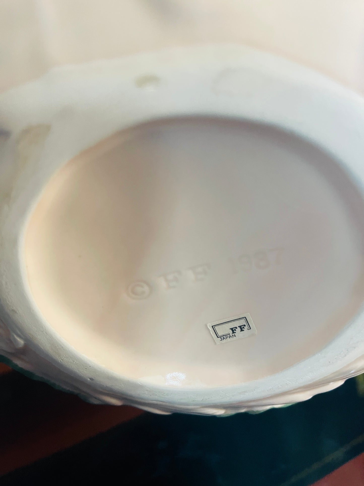 Vintage Fitz and Floyd Lily of the Valley Swan Centerpiece Bowl, Made in Japan, Hand Painted