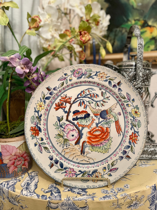 Large Masons Flying Bird Platter