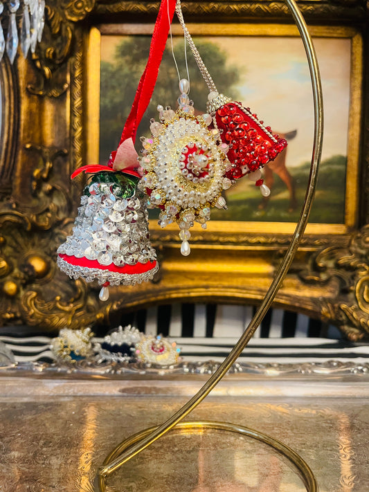 Push Pin Christmas Ornaments, Set of 3