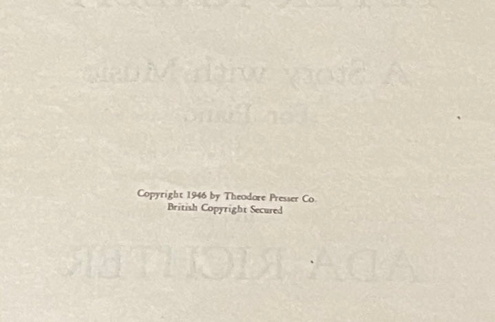 1946 Peter Rabbit A Story with Music For Piano