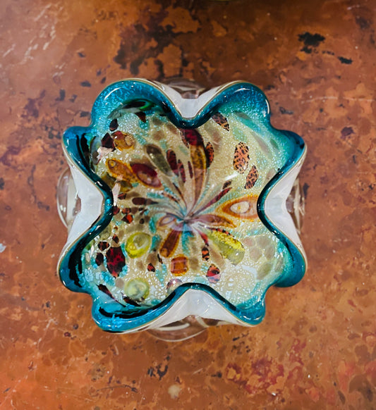 Vintage Murano Tutti Frutti Bizantino Bowl, Made in Italy, Attributed to Dino Martens