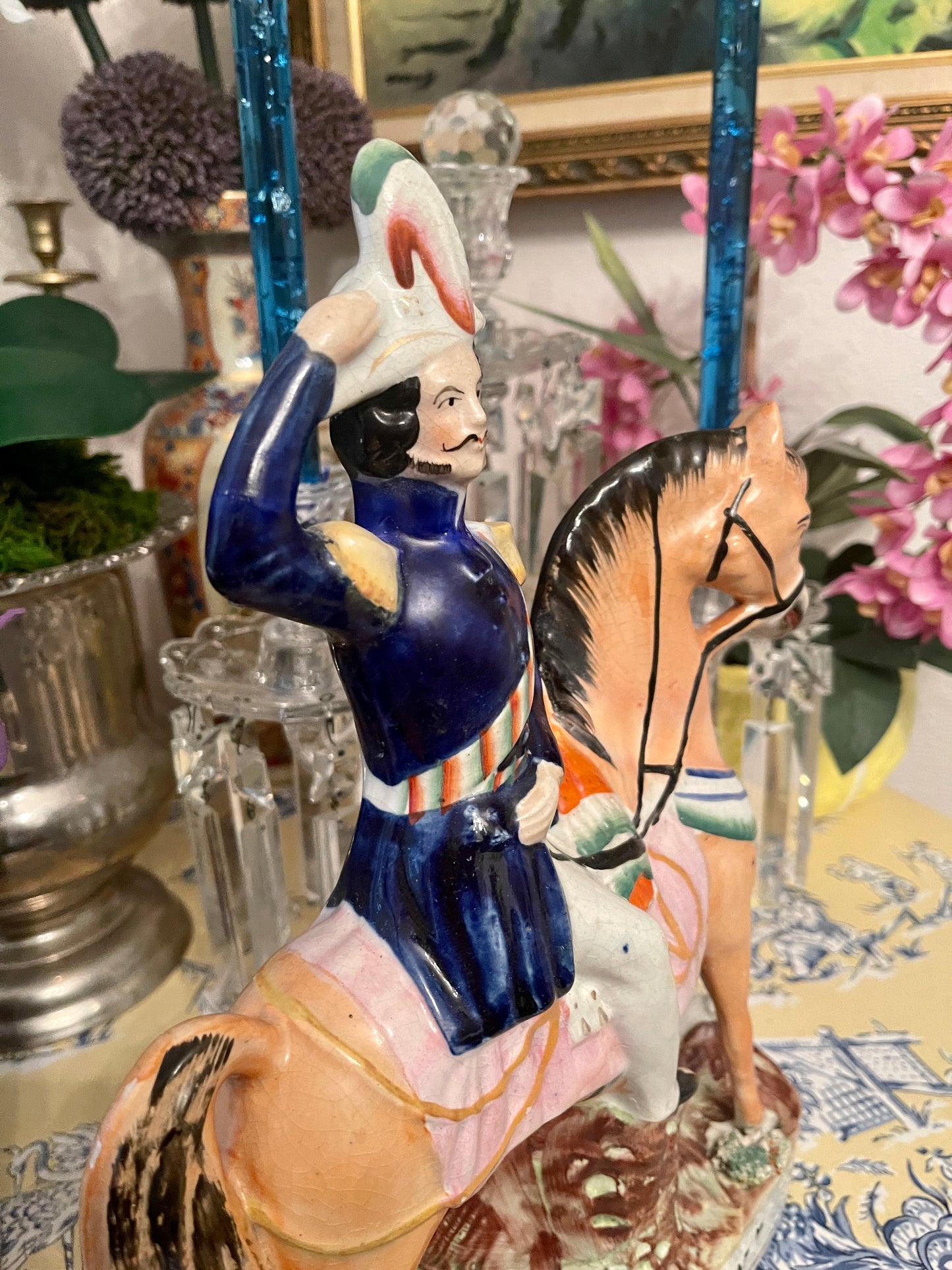 Prince Friedrich William on Horseback, Staffordshire Mantle Statuette, King of Prussia, Relation of Queen Victoria and Prince Albert