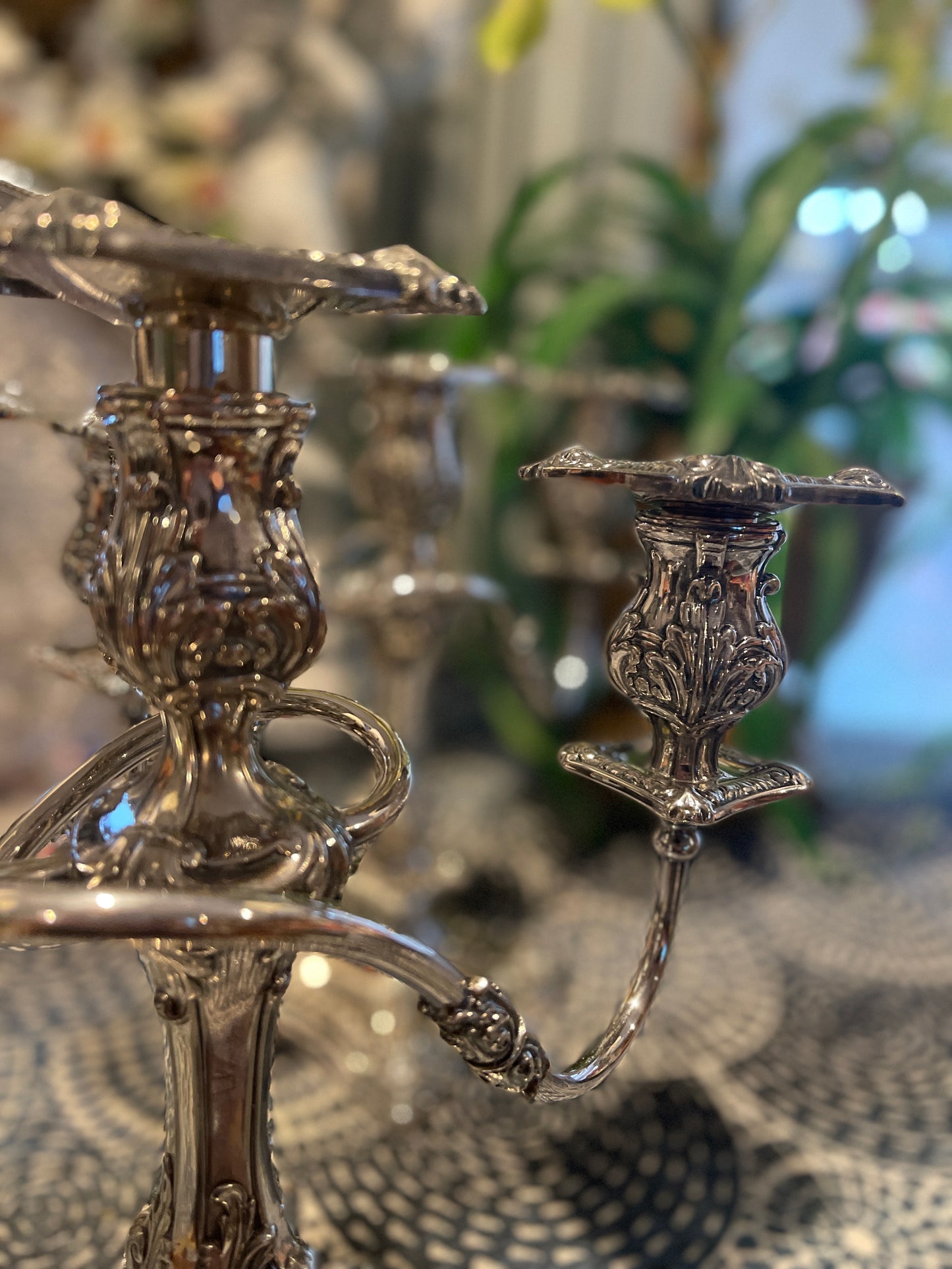 Pair of Vintage Friedman Silver Co Candelabras, Silver plate