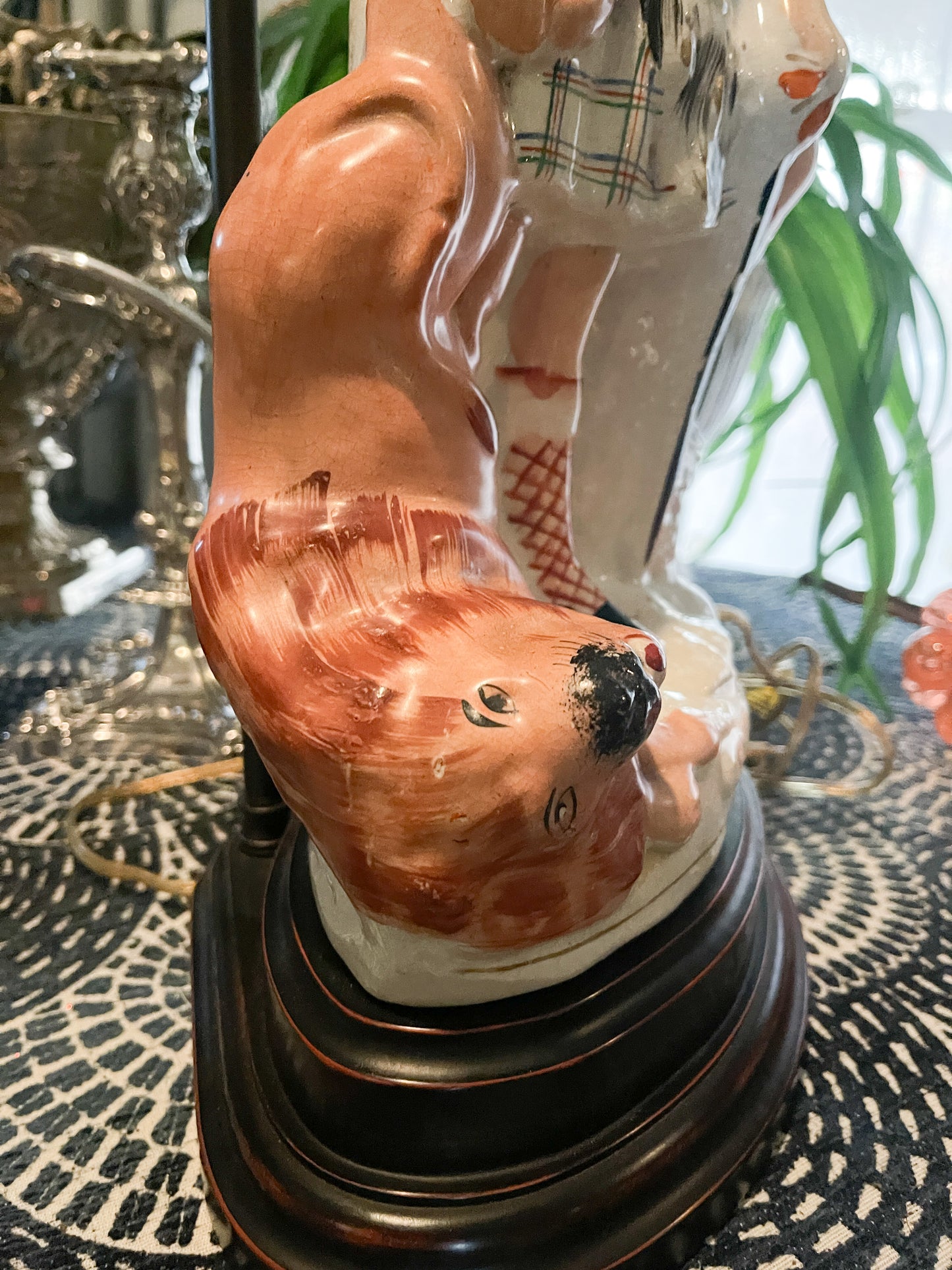 Staffordshire Lion Slayer Lamp