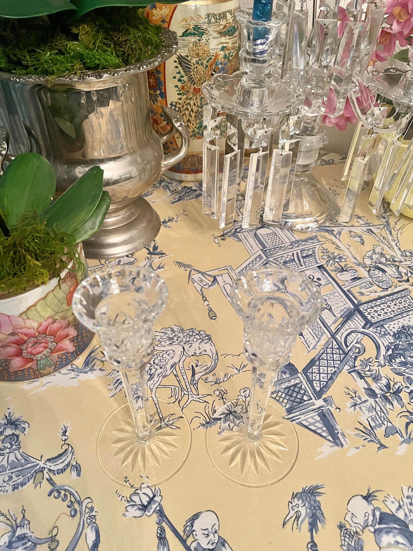 Pair of Waterford Crystal Candlesticks with Original Box