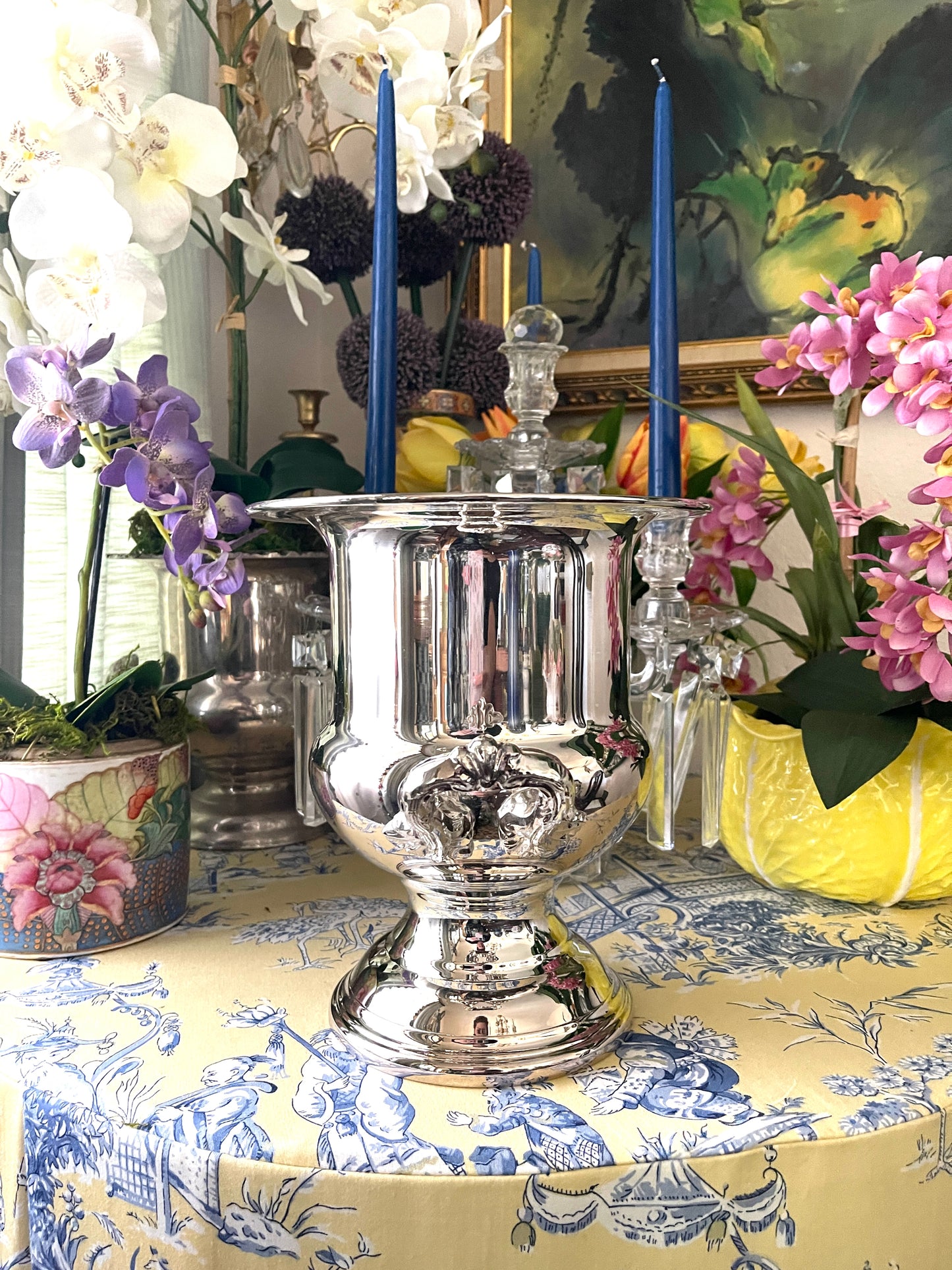 Vintage Newport Trophy Silverplate Gorham Urn with Liner