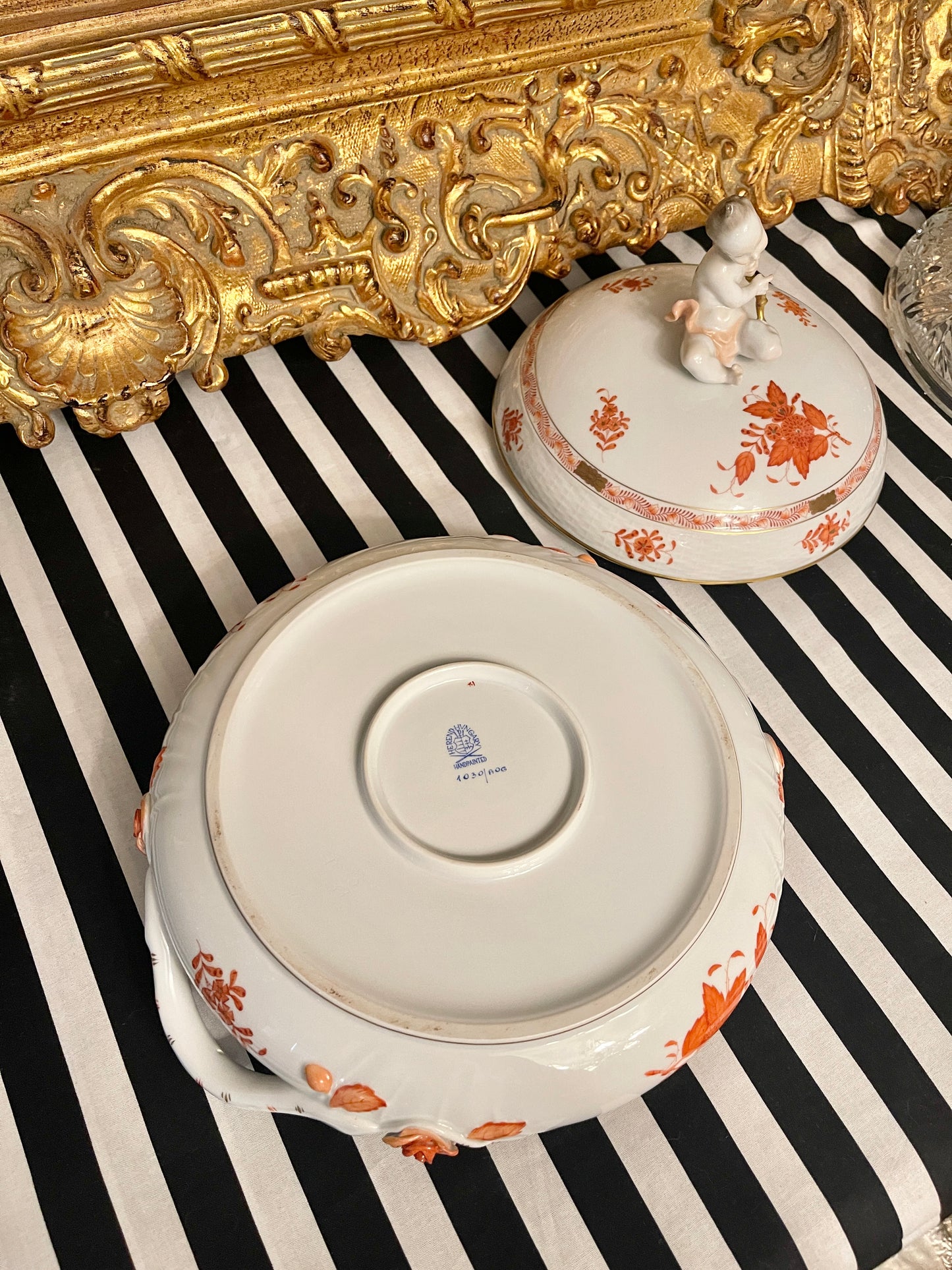 Herend Chinese Bouquet Figural Tureen