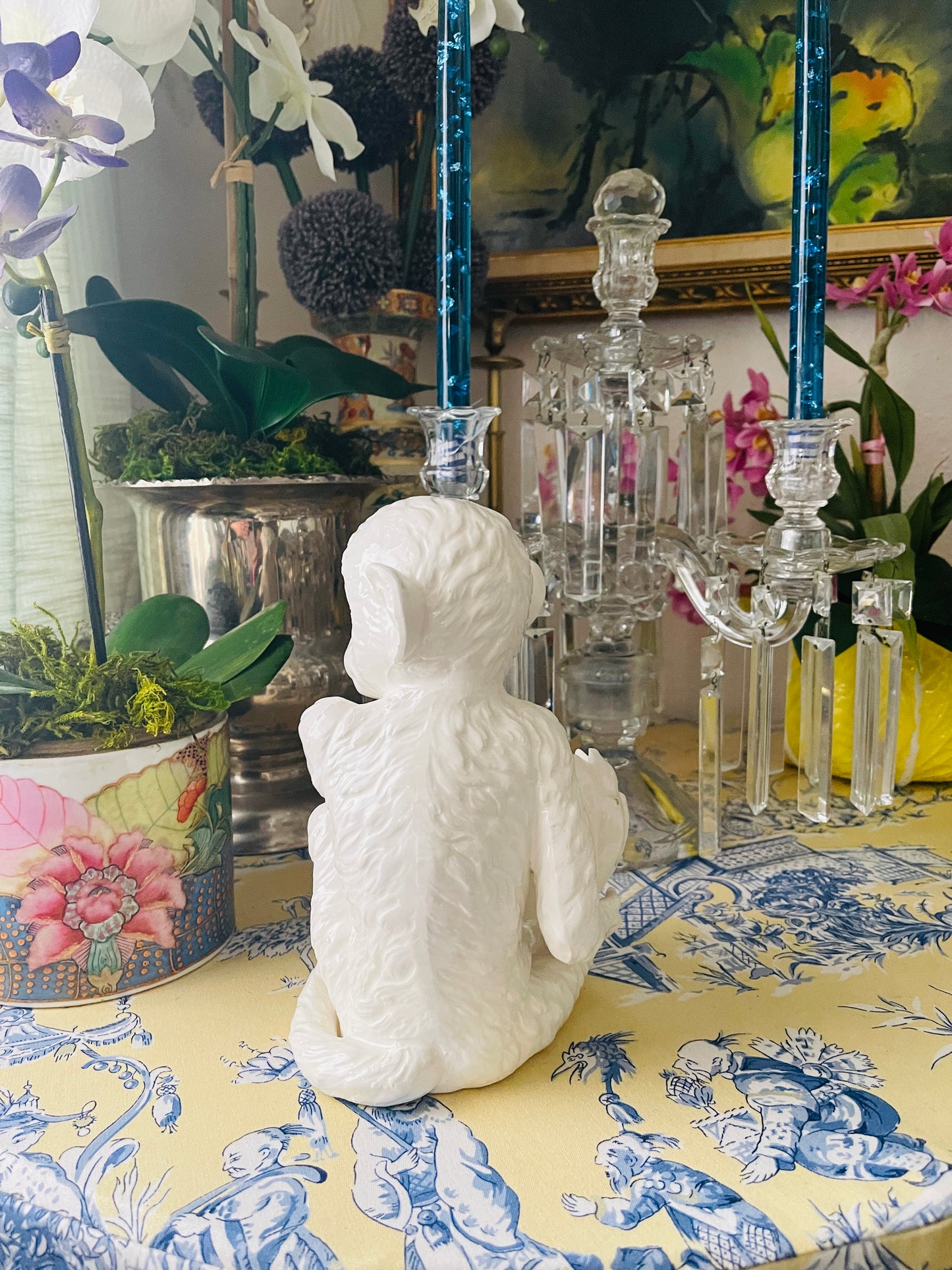 Vintage Blanc de Chine Monkey, Made in Japan