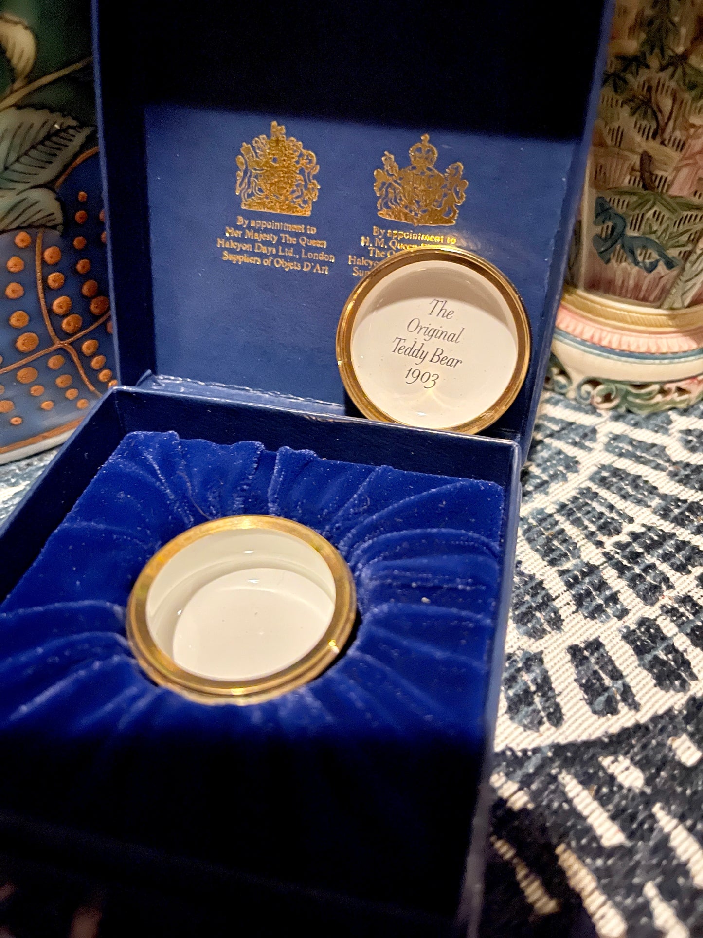 Halcyon Days ‘Original Teddy Bear 1903’ Enamel Box, Smithsonian, Made in England