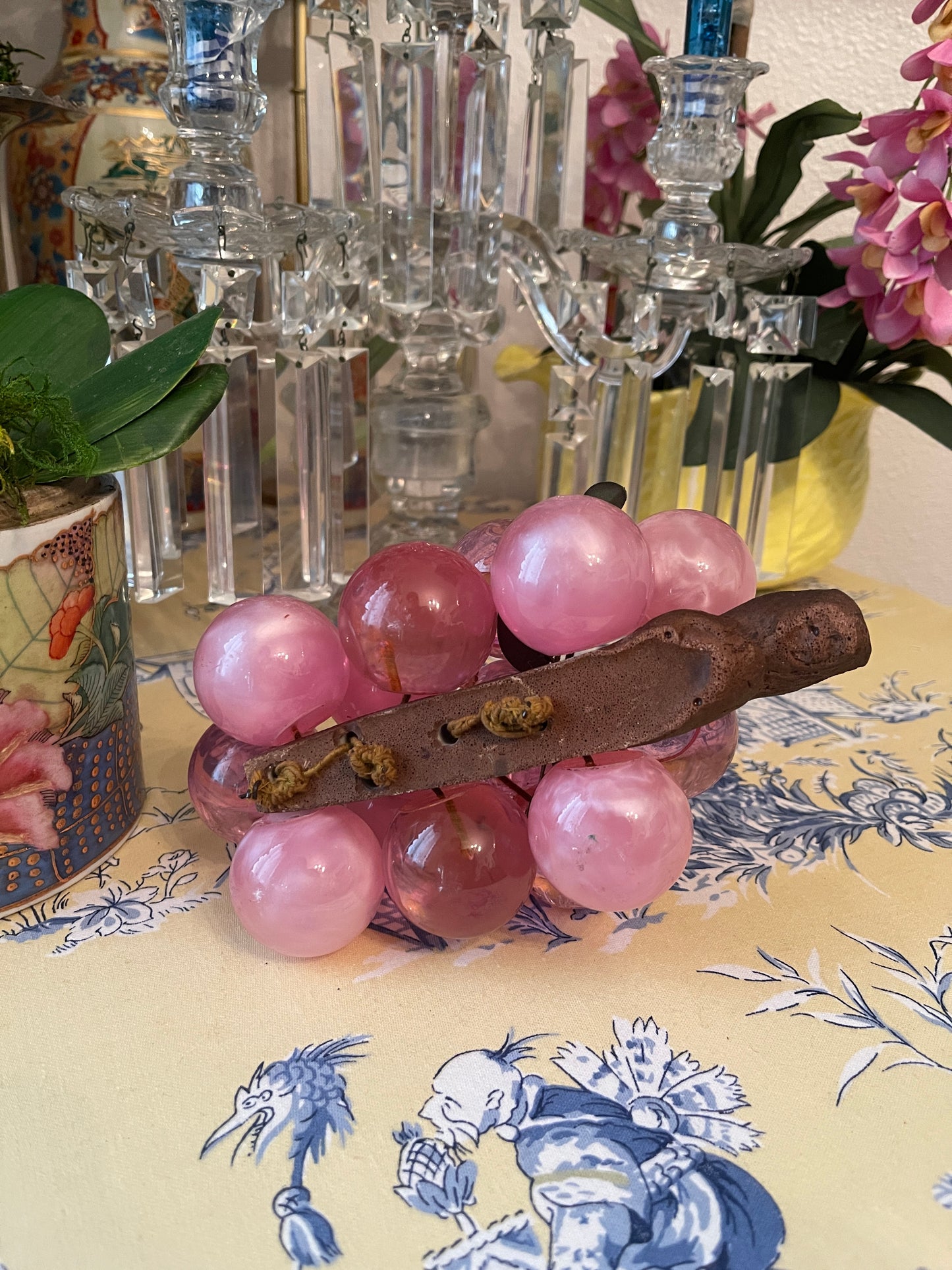 Vintage Pink Lucite Grapes