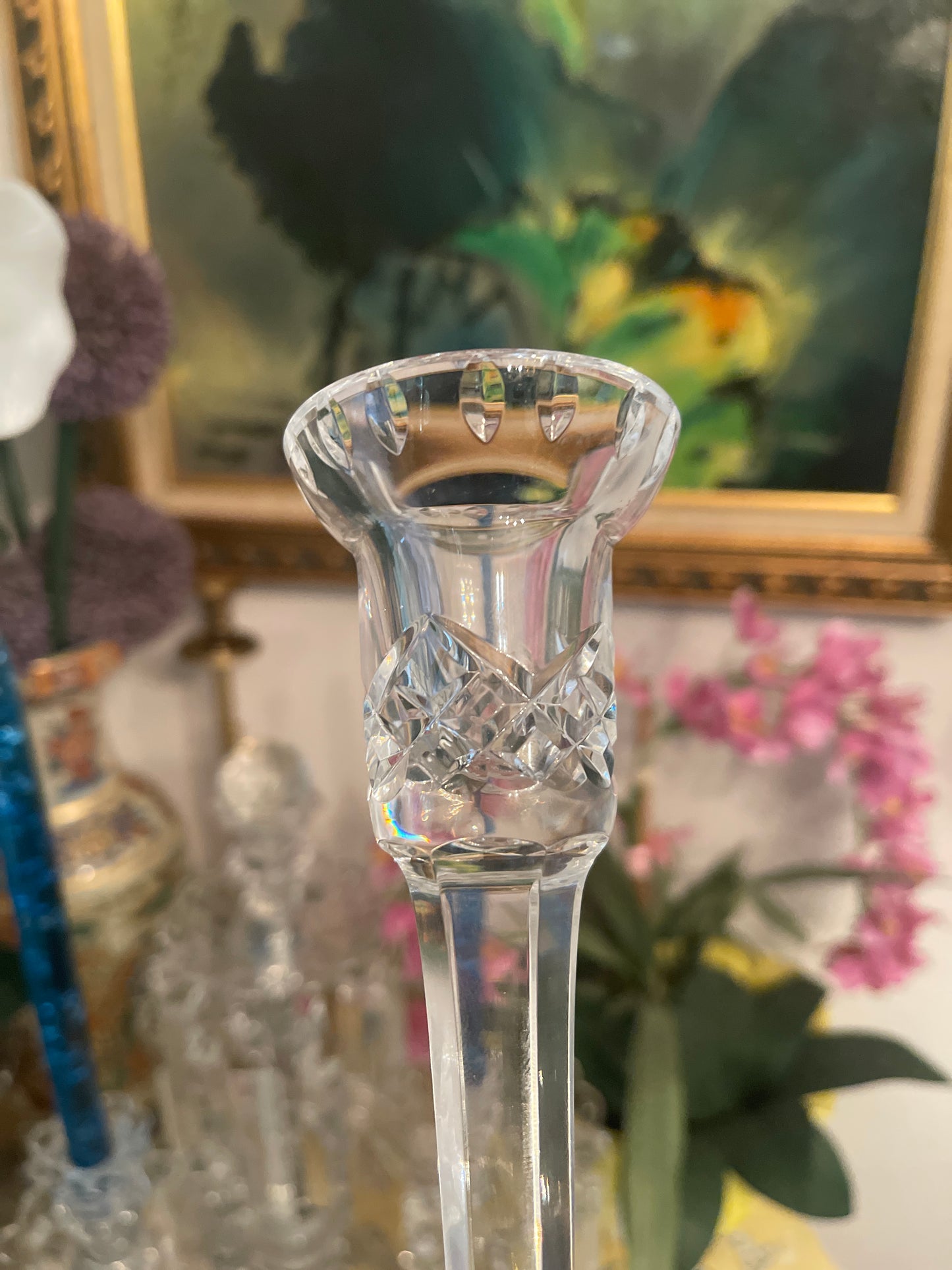 Pair of Waterford Crystal Candlesticks with Original Box
