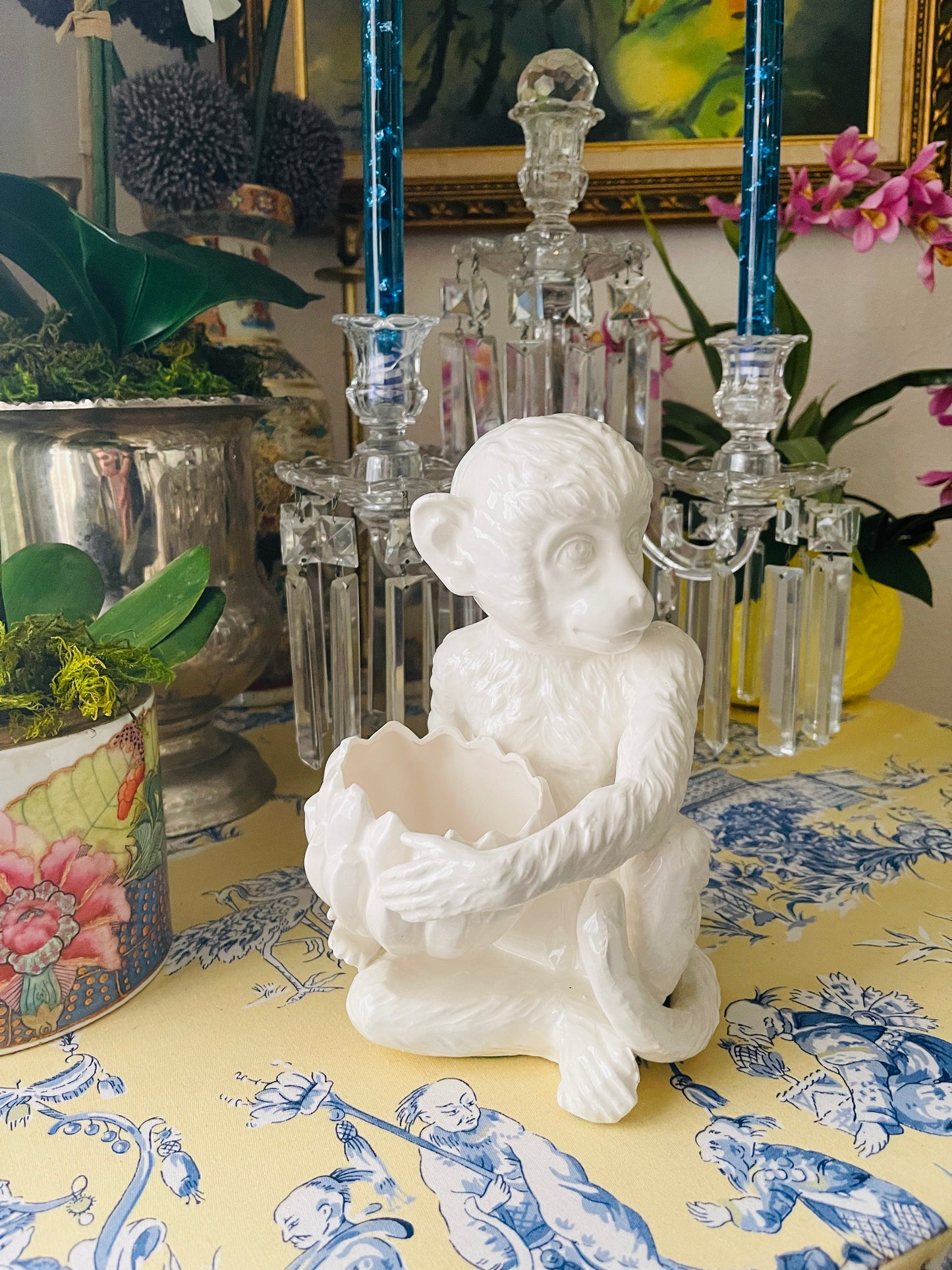 Vintage Blanc de Chine Monkey, Made in Japan