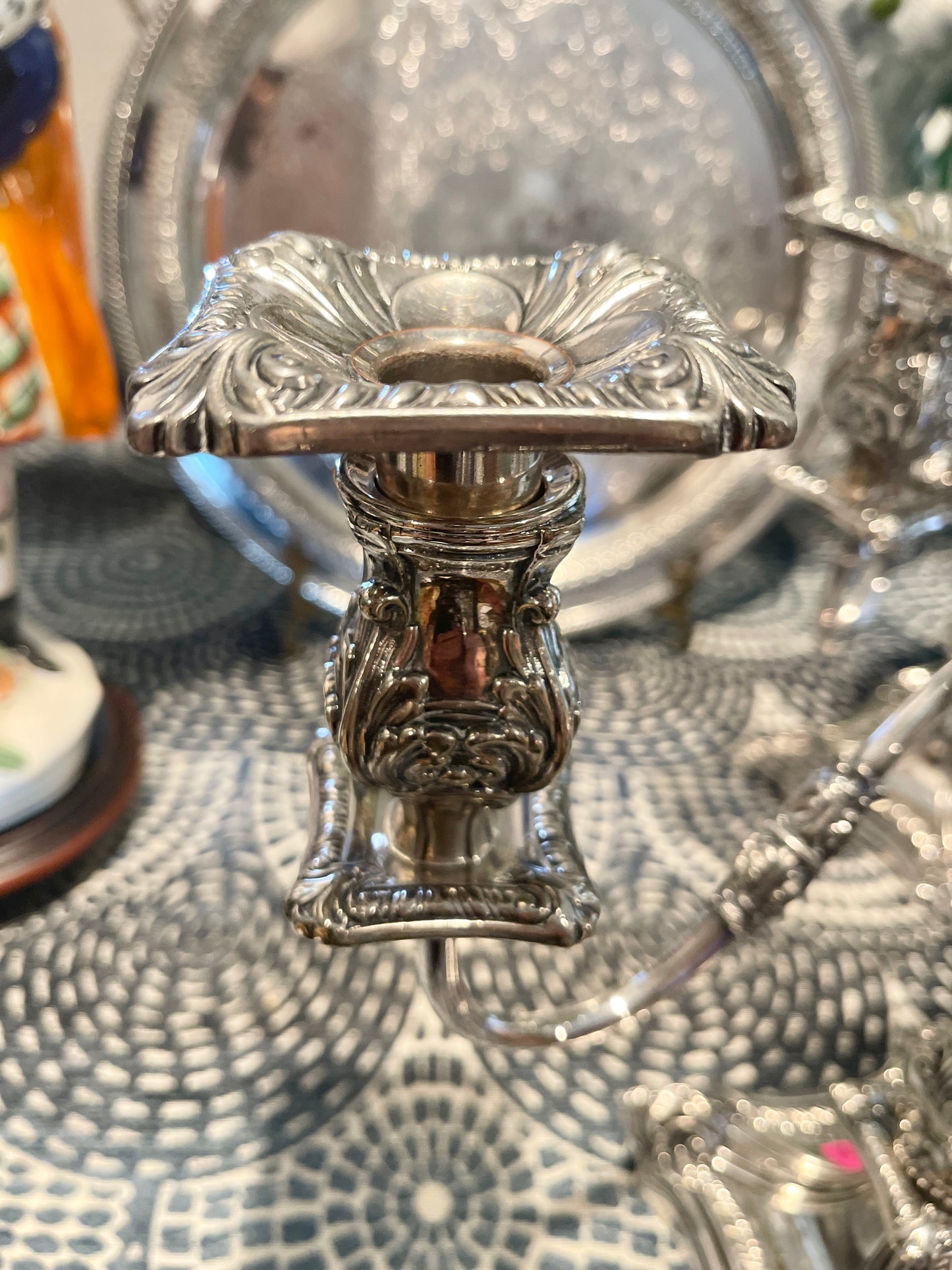 Pair of Vintage Friedman Silver Co Candelabras, Silver plate