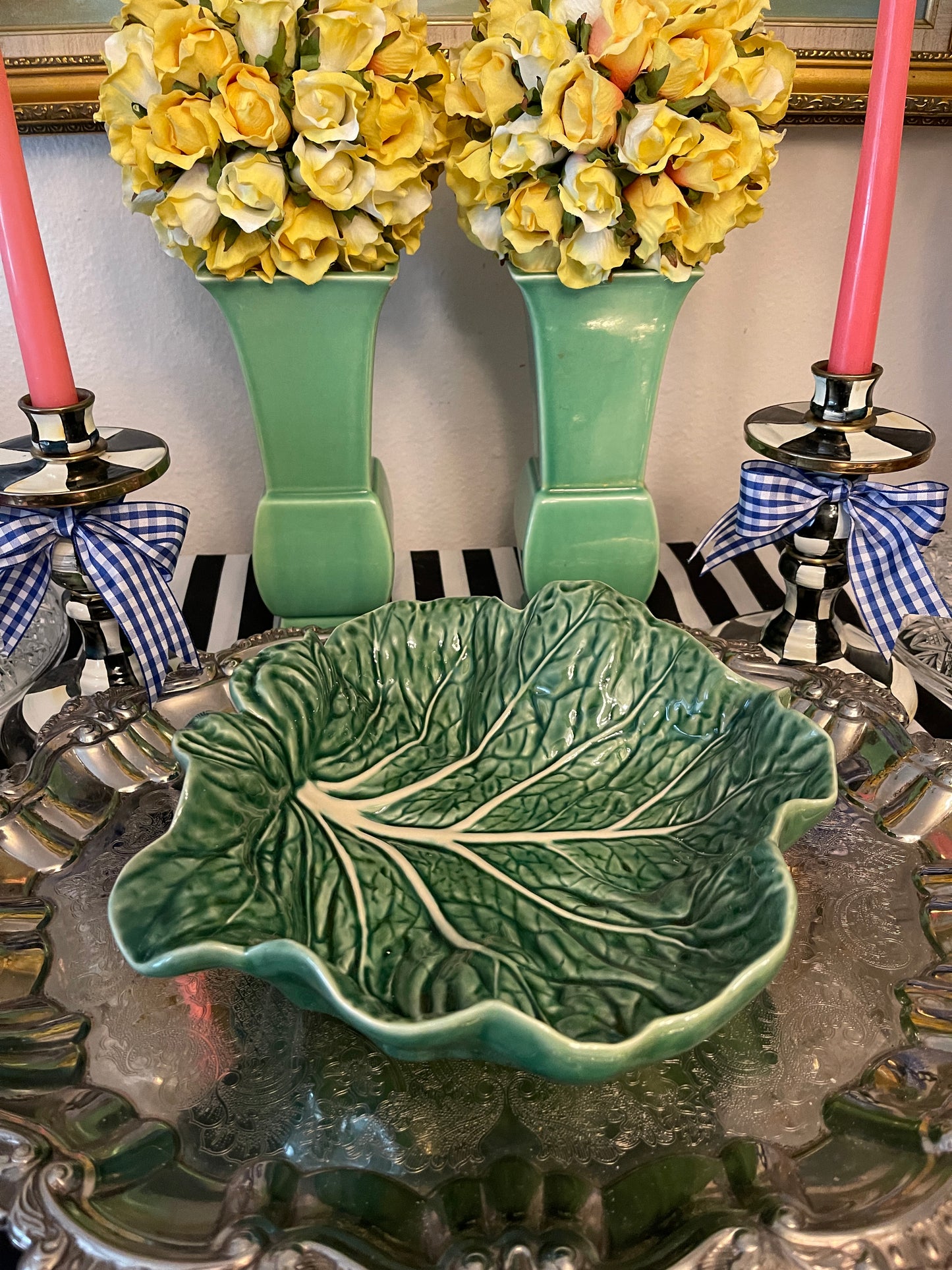 Bordallo Pinheiro Cabbage Leaf Serving Bowl