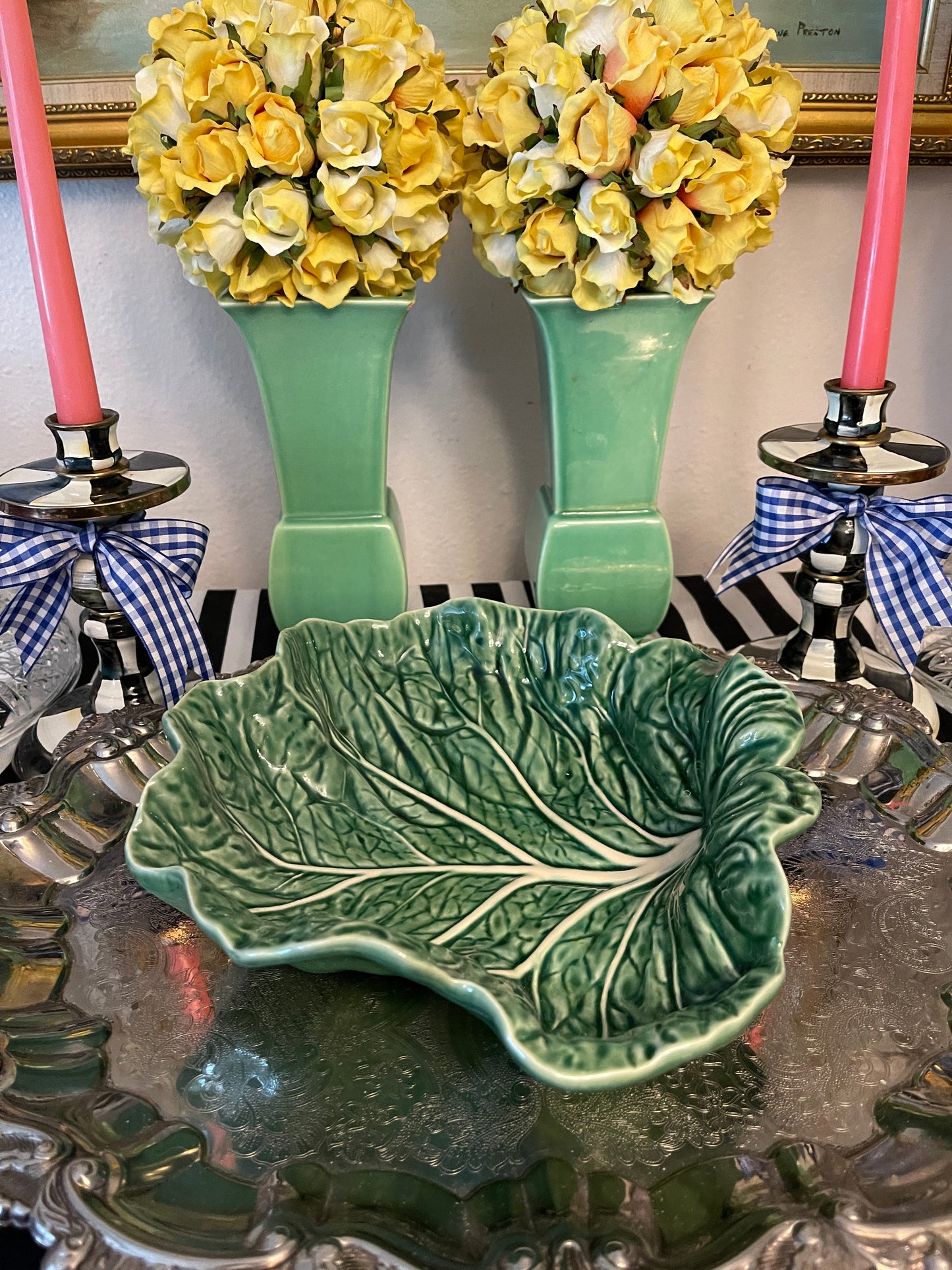 Bordallo Pinheiro Cabbage Leaf Serving Bowl