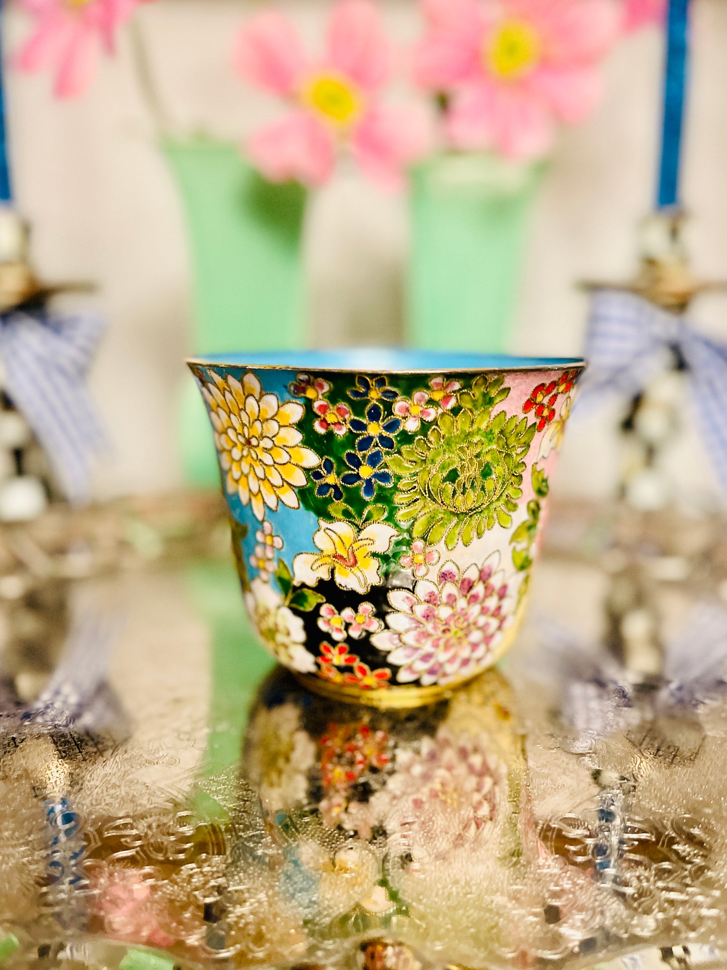 Vintage Cloisonné Cachepot